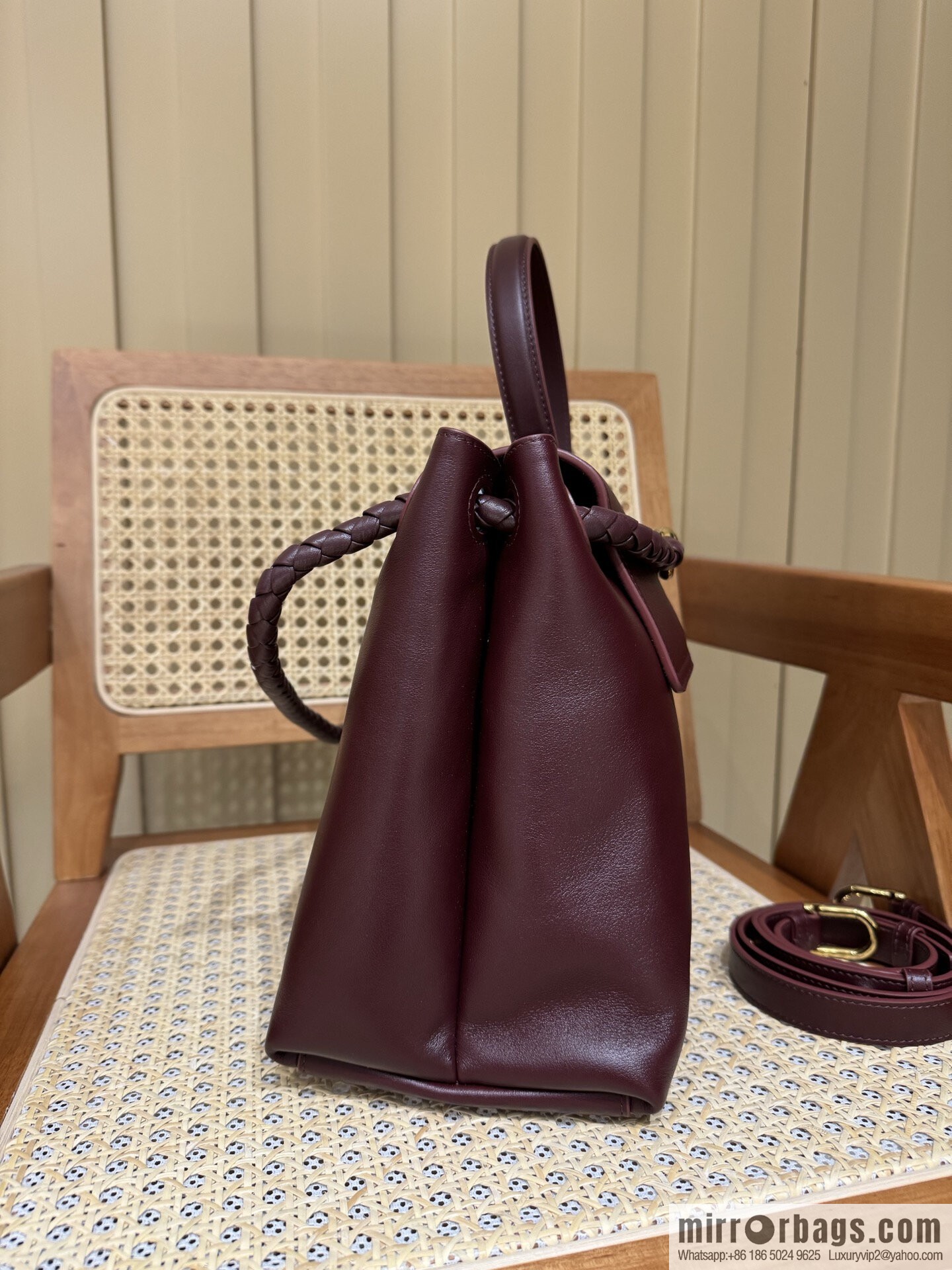 BV Ciao Ciao Handbag 817231 Barolo Burgundy