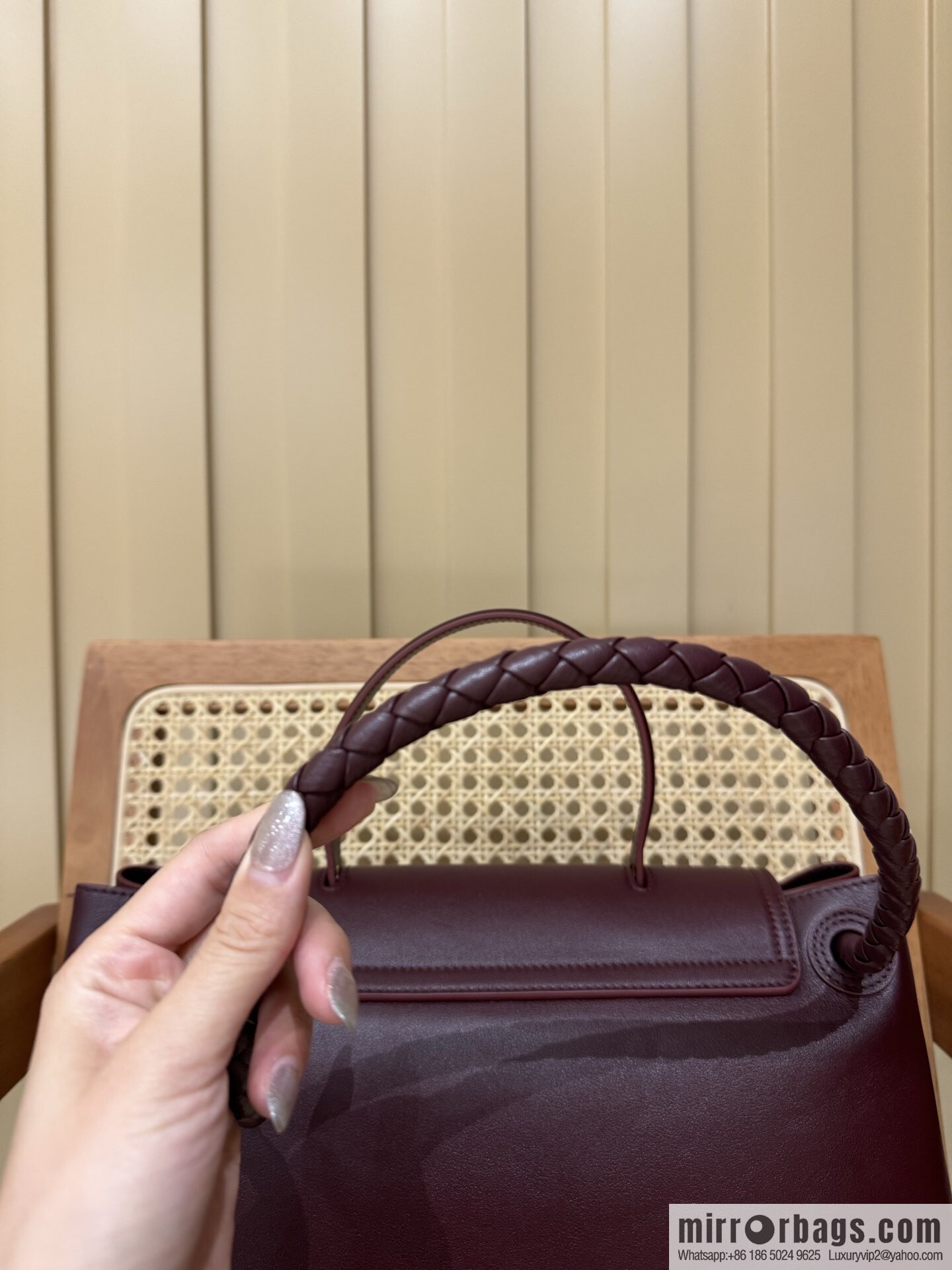 BV Ciao Ciao Handbag 817231 Barolo Burgundy