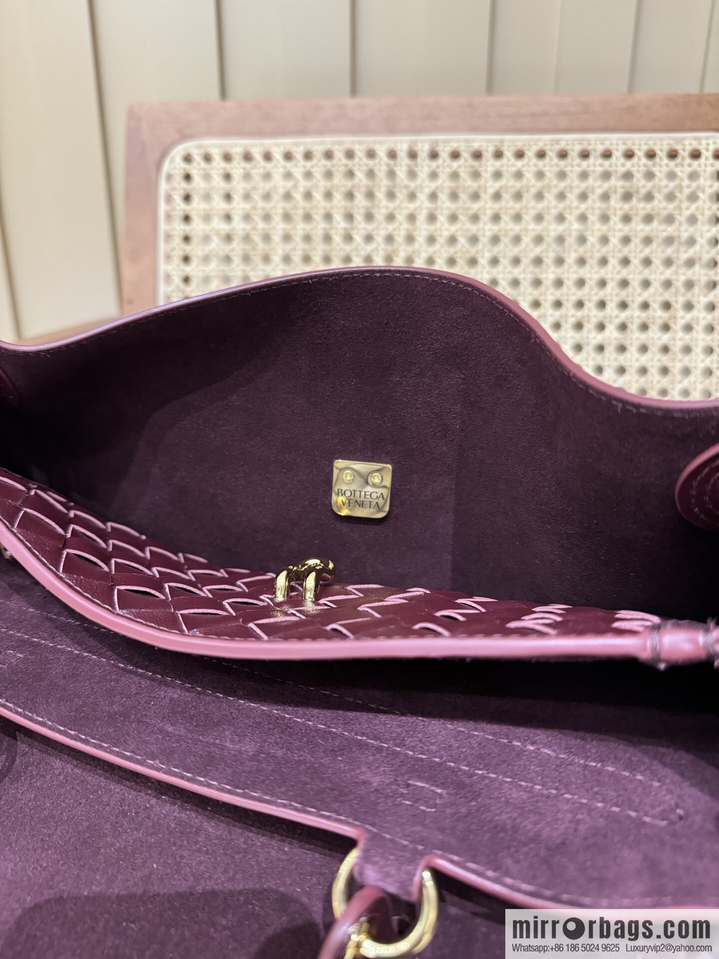 BV Ciao Ciao Handbag 817231 Barolo Burgundy