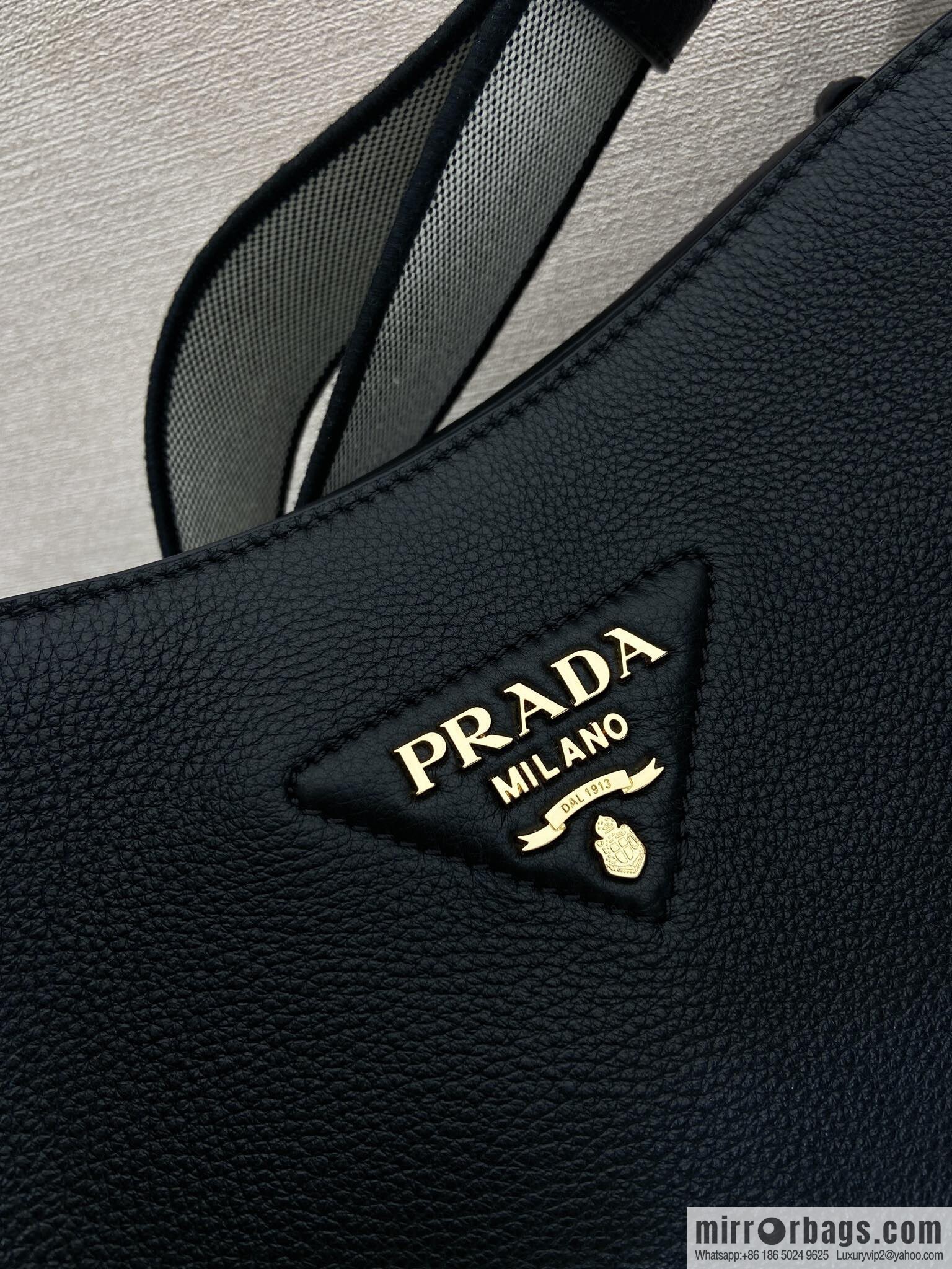 PRADA 👏 new fabric oblique span bag 👏 1BC073-1/large tote bag, black