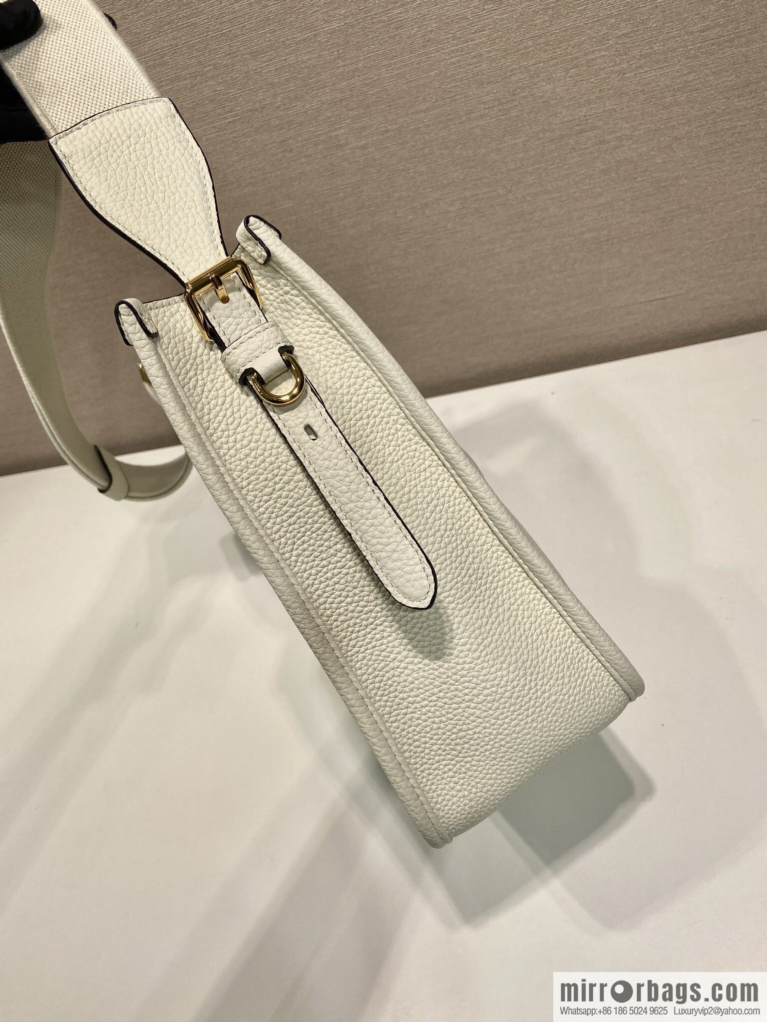 PRADA 👏 new fabric oblique span bag 👏 1BC073-1/large tote bag, white