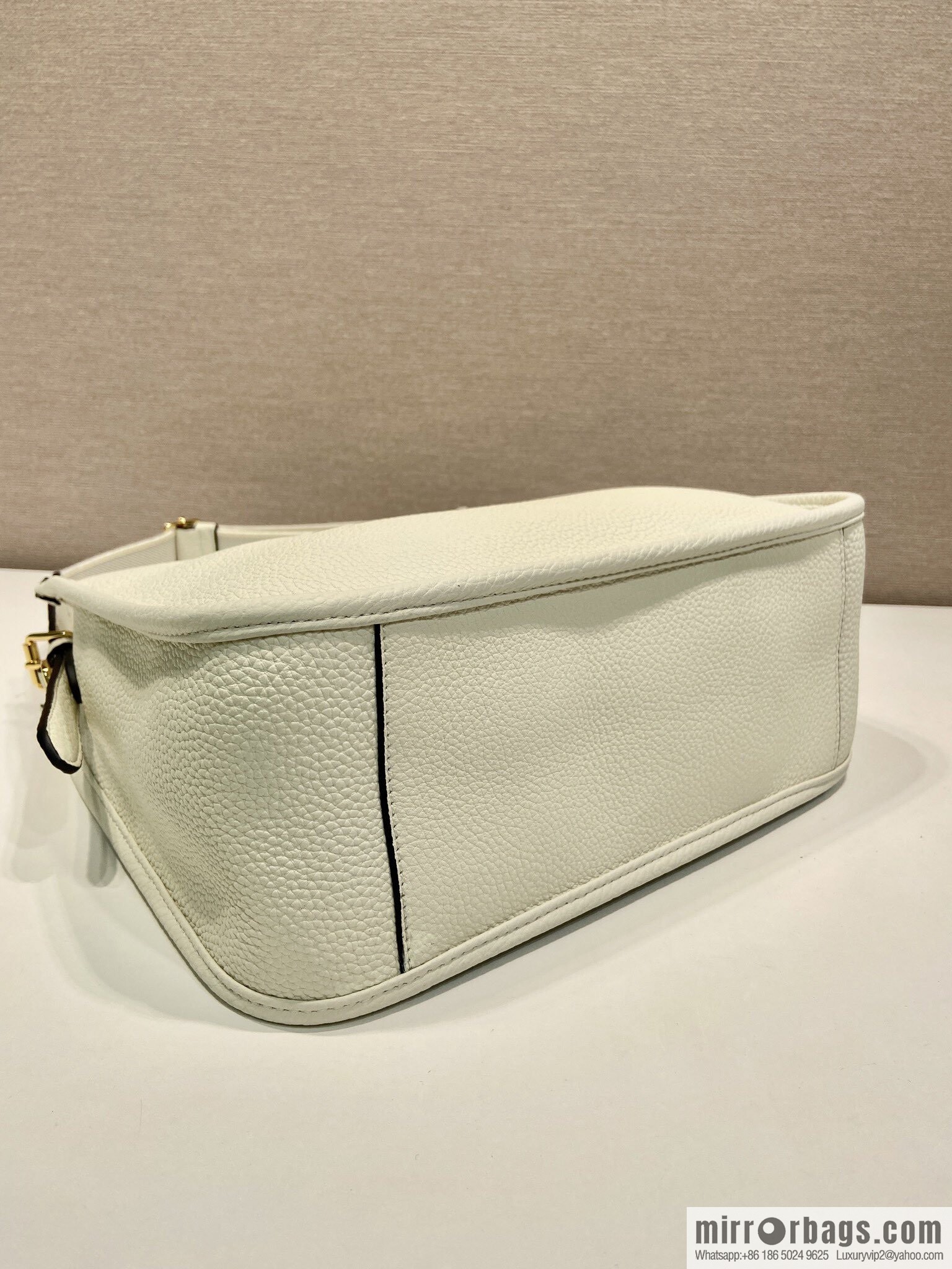 PRADA 👏 new fabric oblique span bag 👏 1BC073-1/large tote bag, white