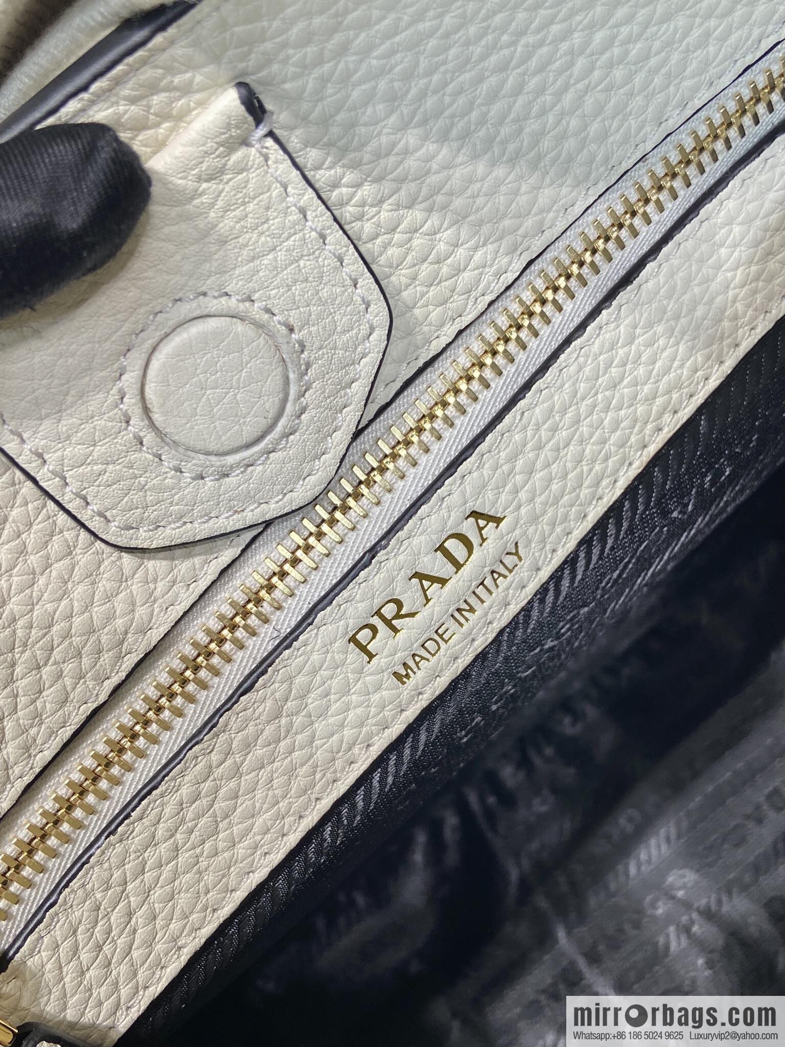 PRADA 👏 new fabric oblique span bag 👏 1BC073-1/large tote bag, white