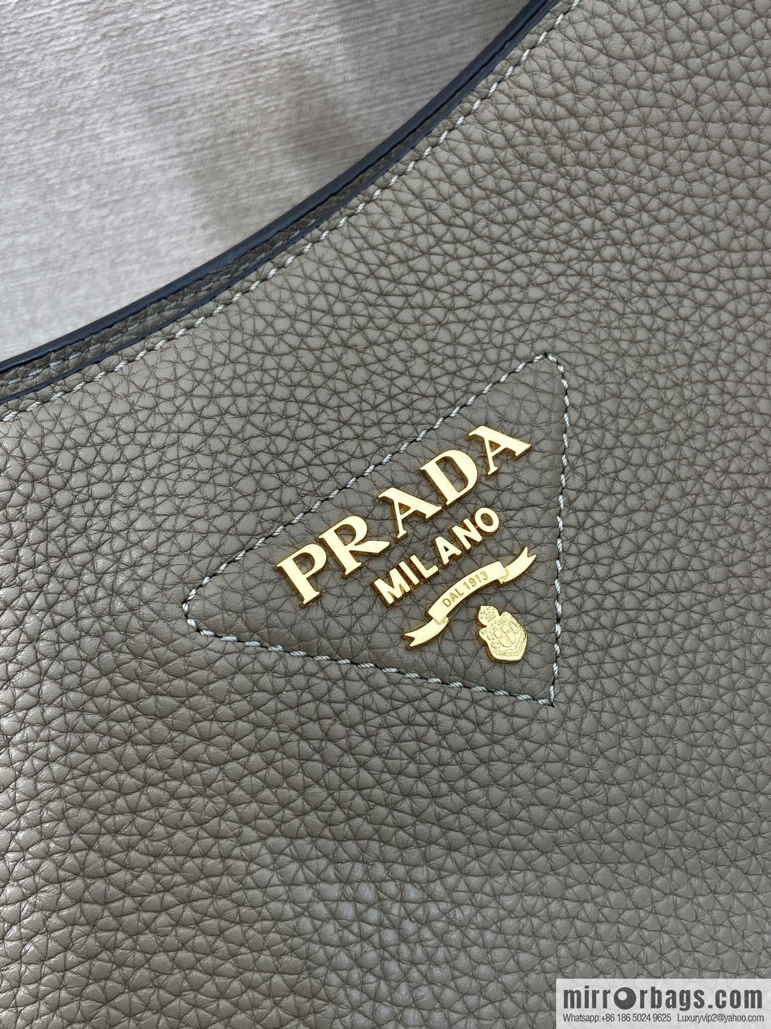 PRADA 👏 new fabric oblique span bag 👏 1BC073-1/large tote bag, grey