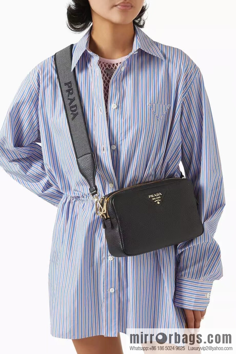 PRADA 🎉 new shoulder strap 🎉 1BD082-1 🎉 black
