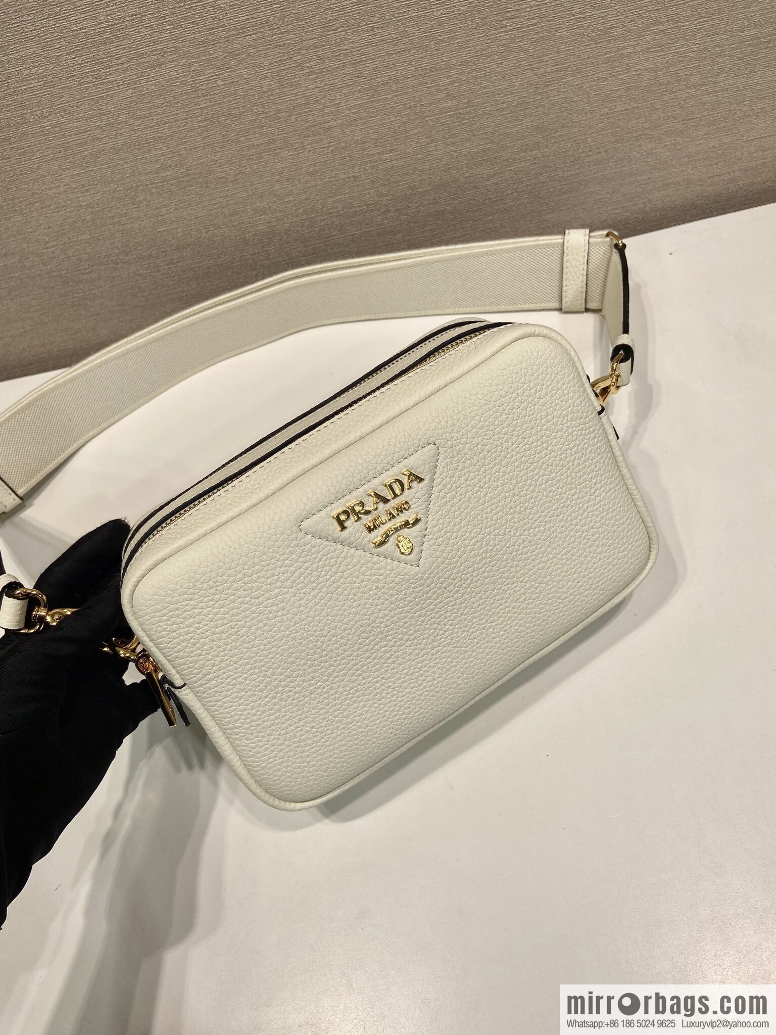PRADA 🎉 new shoulder strap 🎉 1BD082-1 🎉 white