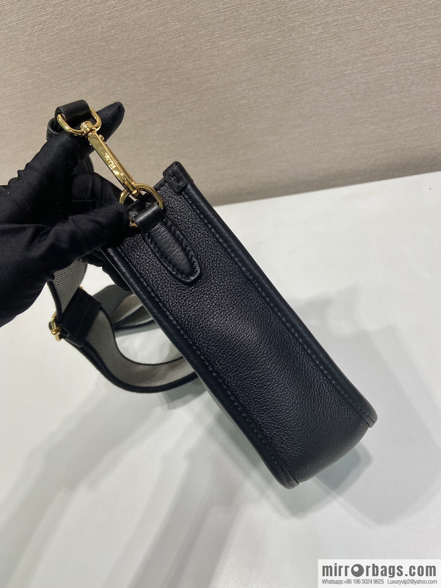PRADA 👏 new shoulder strap bag 👏 1BH191-1/tote bag, black