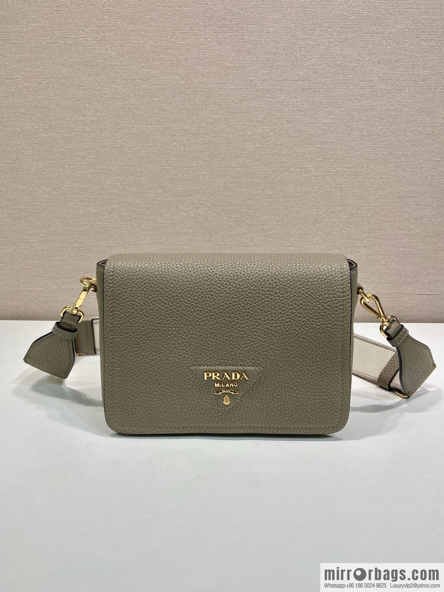 PRADA 🎉 new shoulder strap 🎉 1BD314-1 🎉 grey