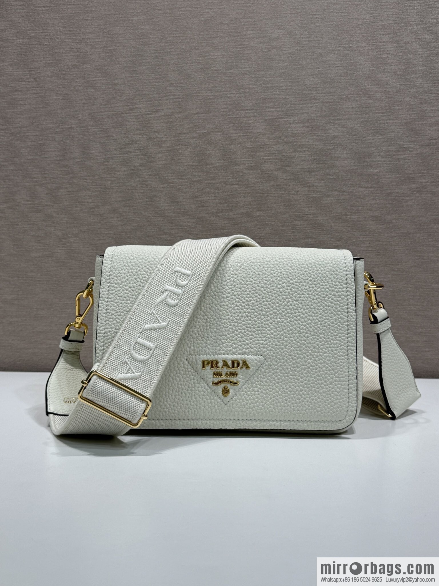 PRADA 🎉 new shoulder strap 🎉 1BD314-1 🎉 white