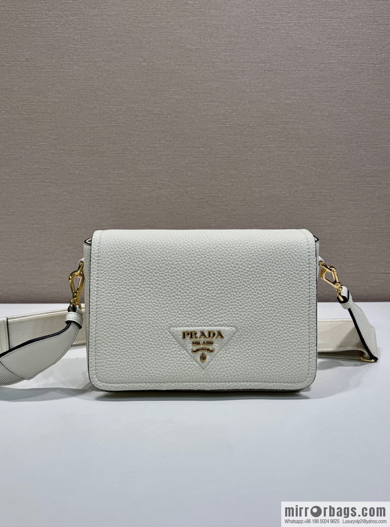 PRADA 🎉 new shoulder strap 🎉 1BD314-1 🎉 white