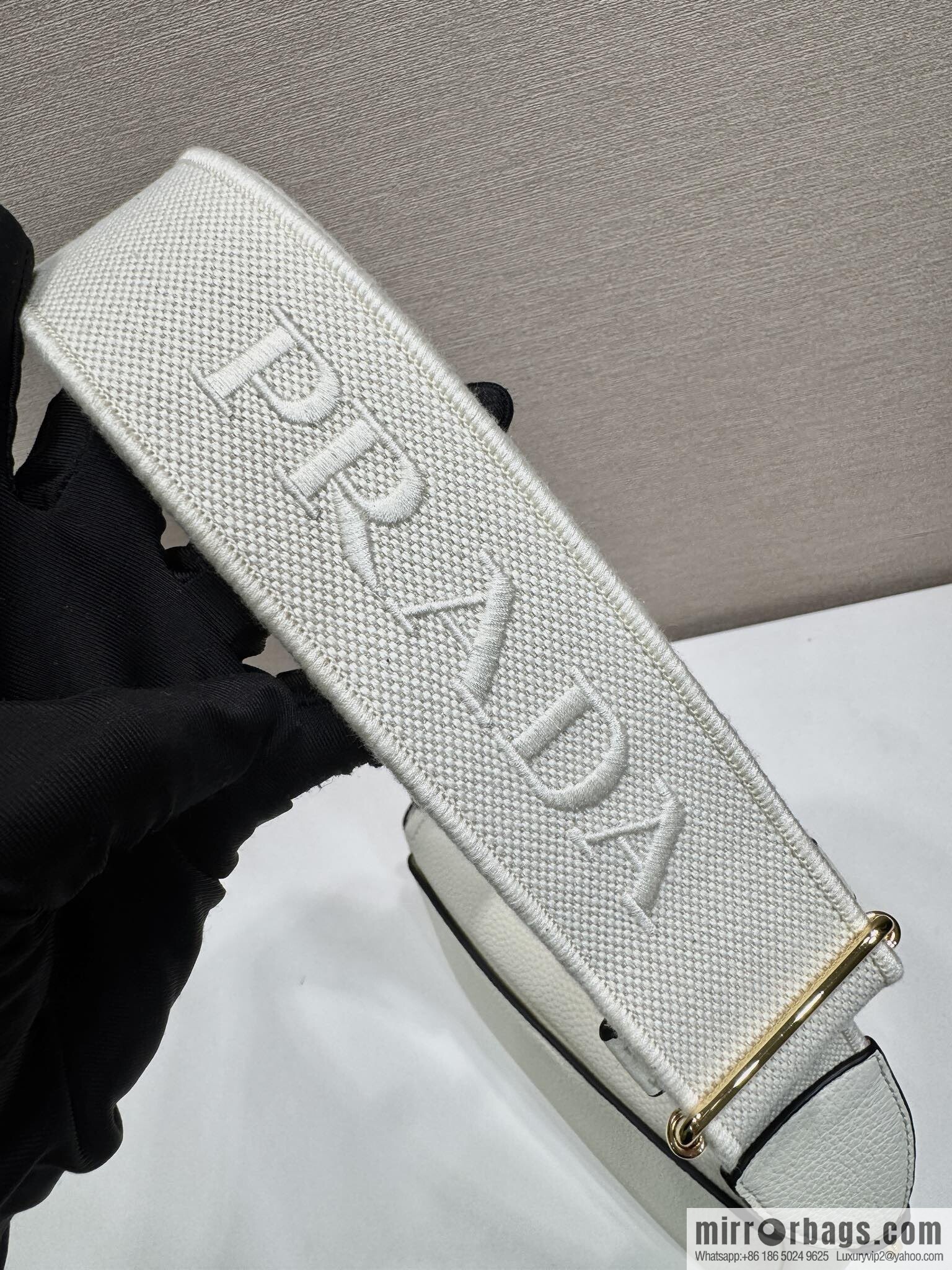 PRADA 🎉 new shoulder strap 🎉 1BD314-1 🎉 white