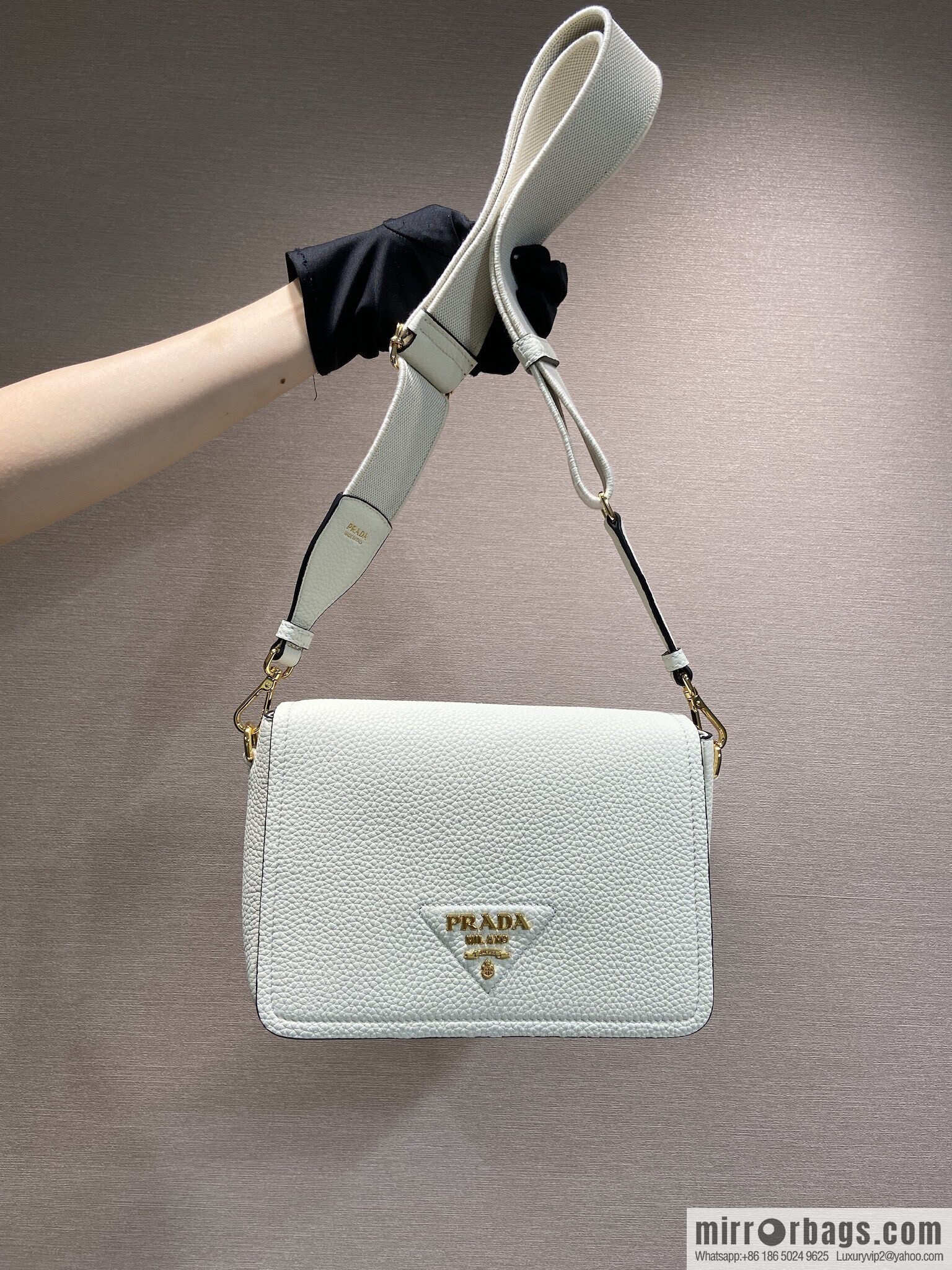 PRADA 🎉 new shoulder strap 🎉 1BD314-1 🎉 white