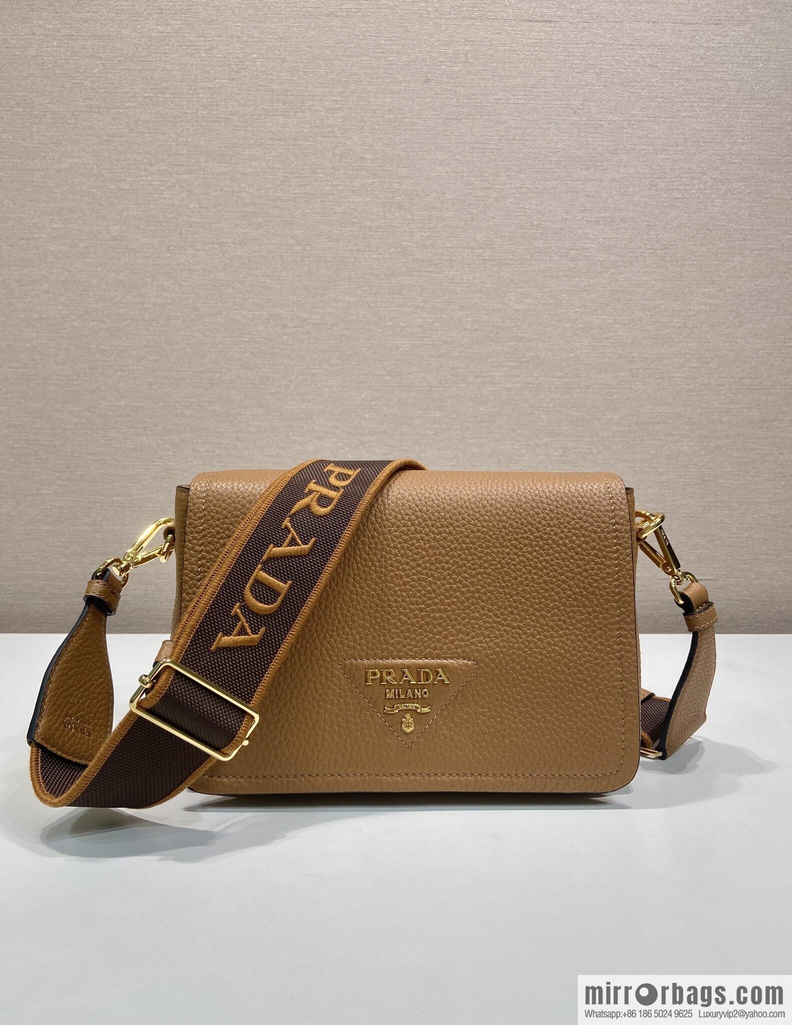 PRADA 🎉 new shoulder strap 🎉 1BD314-1 🎉 caramel color