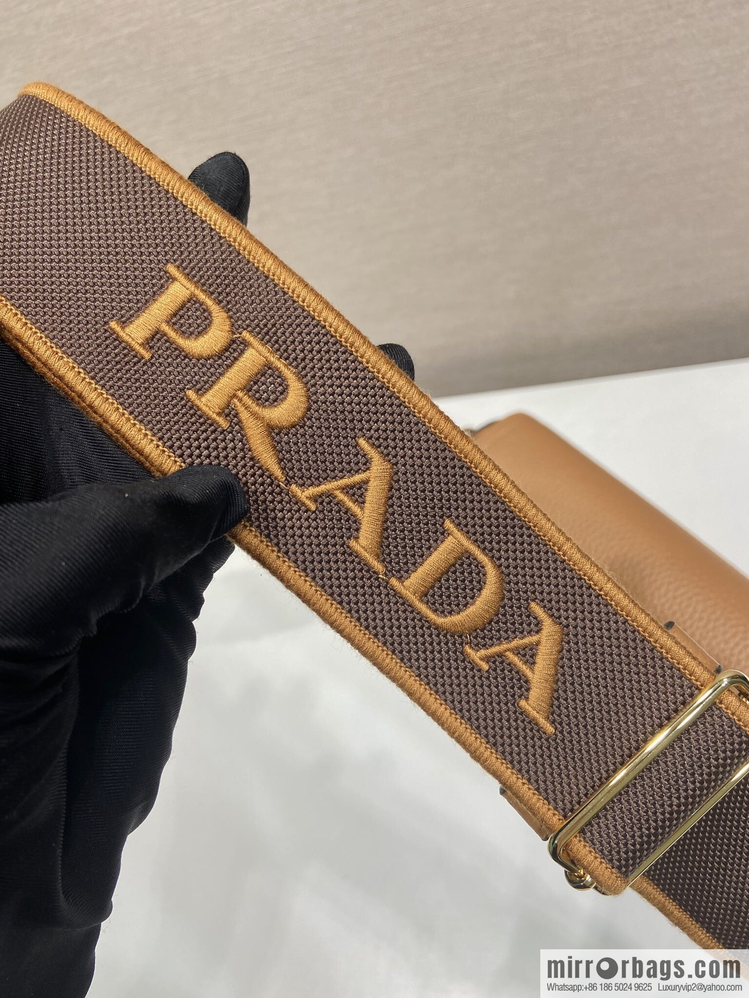 PRADA 🎉 new shoulder strap 🎉 1BD314-1 🎉 caramel color