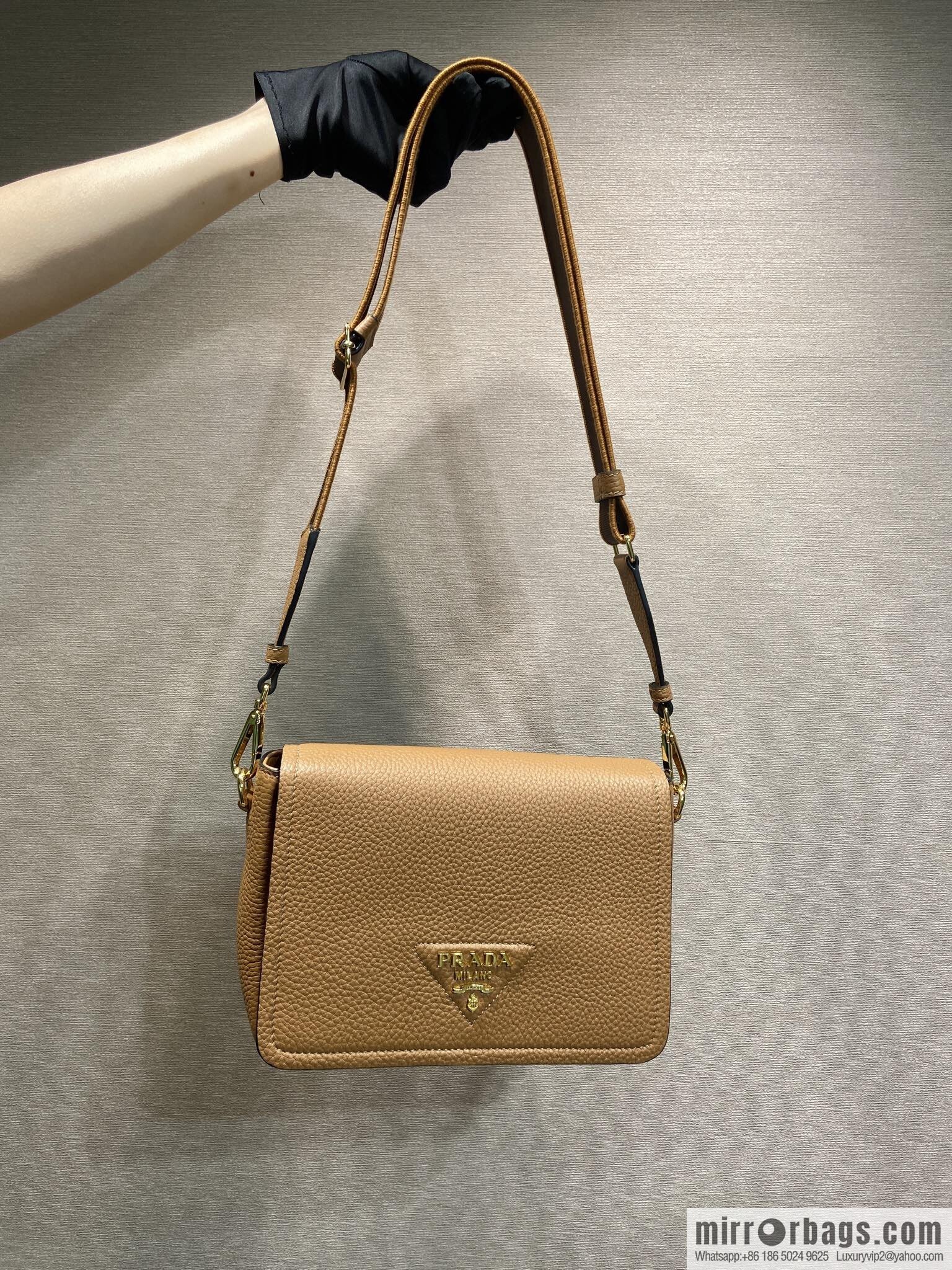 PRADA 🎉 new shoulder strap 🎉 1BD314-1 🎉 caramel color