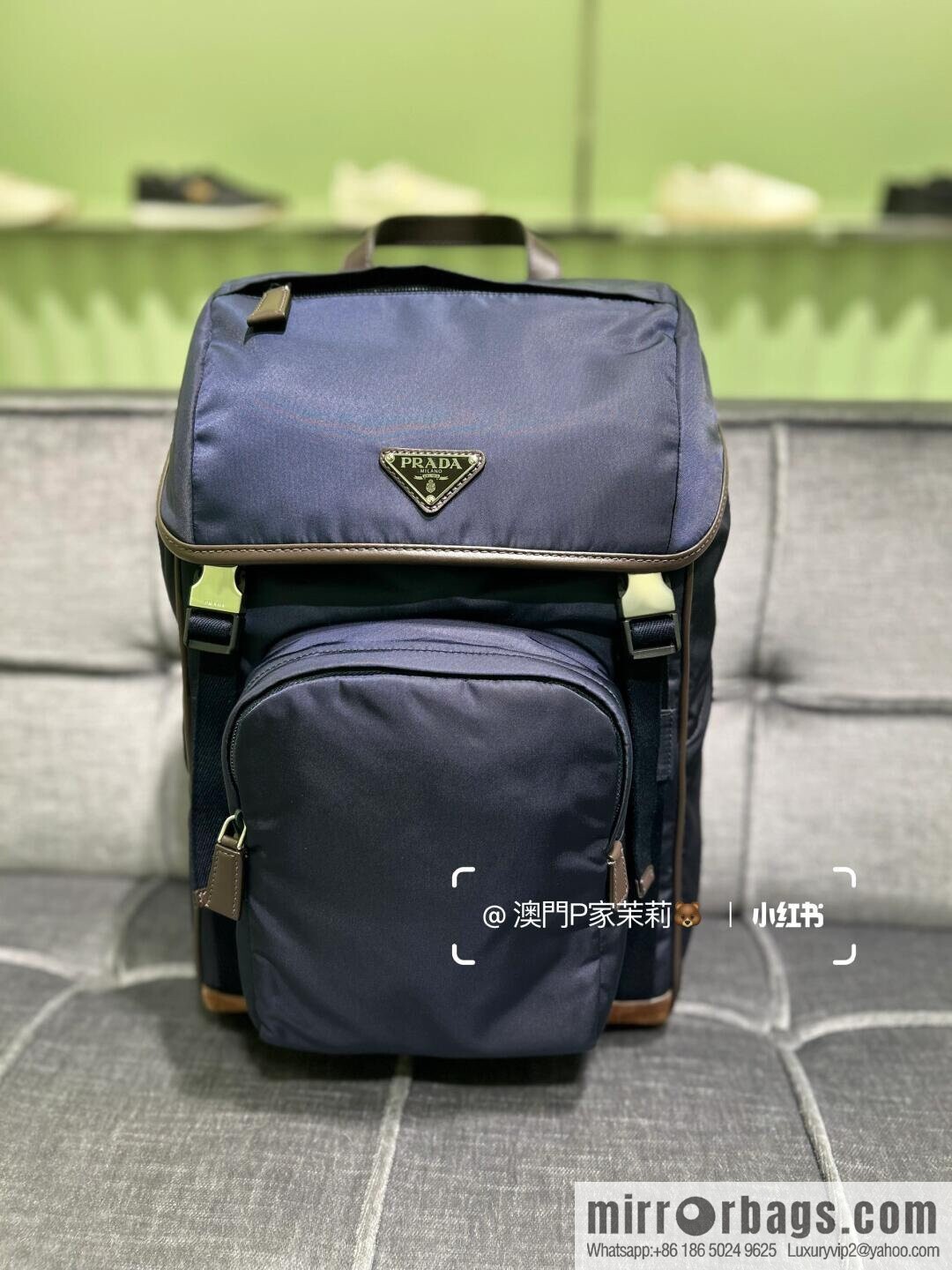 PRADA 🎉 new backpack 🎉 2VZ135A new 🎉🎉 blue
