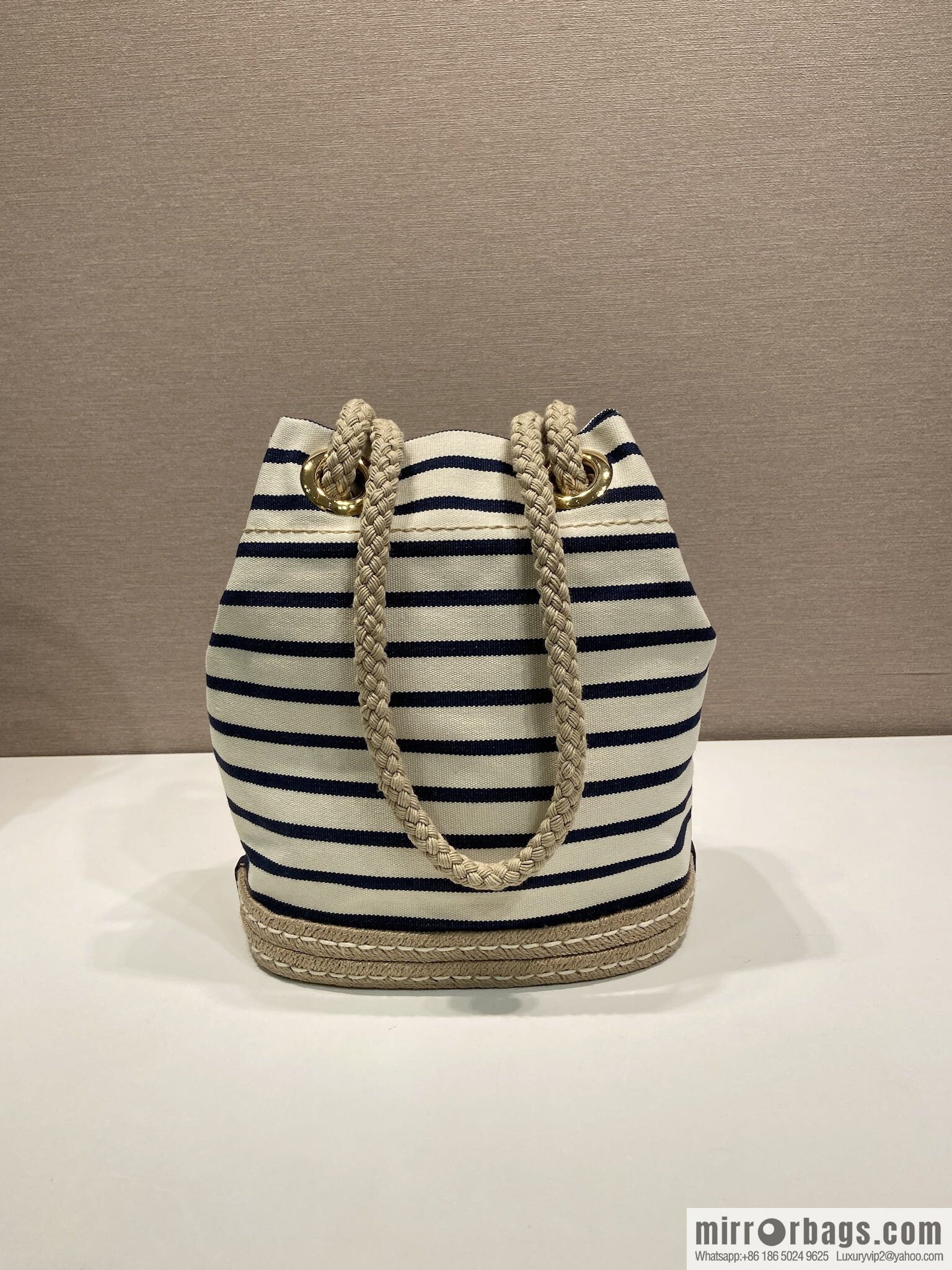 PRADA 🎉 new bucket bag 🎉 1BE082 striped 🎉🎉 black striped