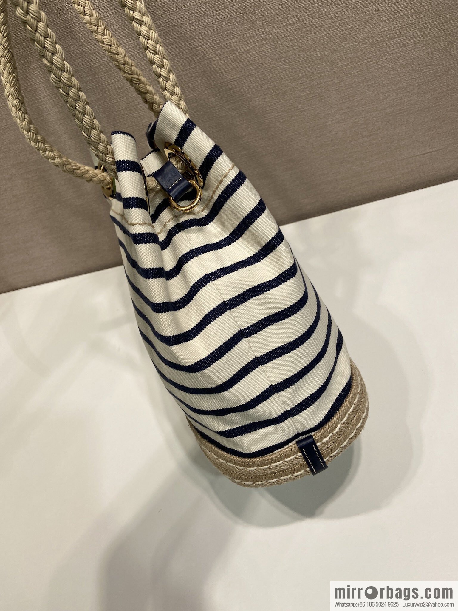PRADA 🎉 new bucket bag 🎉 1BE082 striped 🎉🎉 black striped