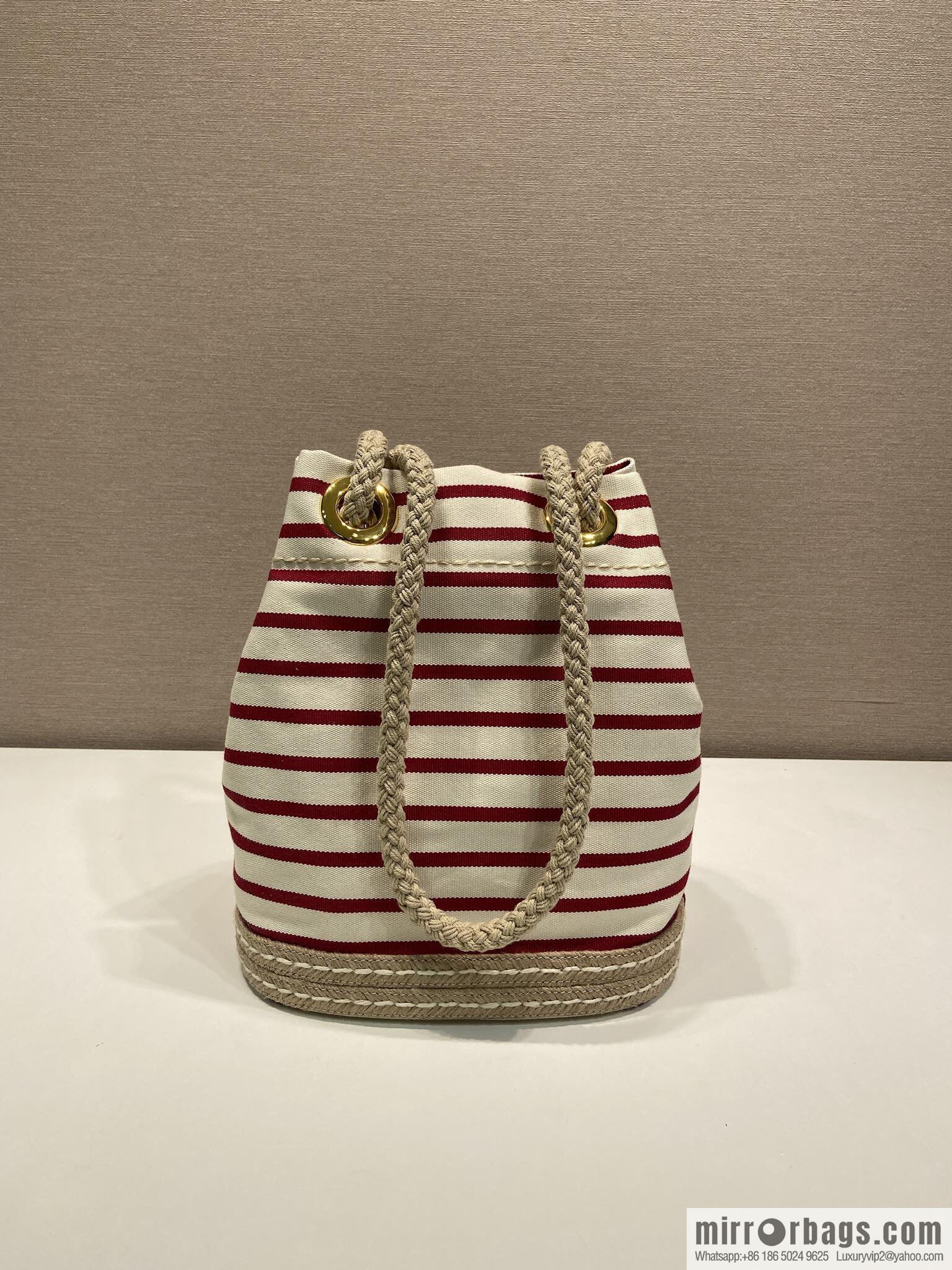 PRADA 🎉 new bucket bag 🎉 1BE082 striped 🎉🎉 red stripes