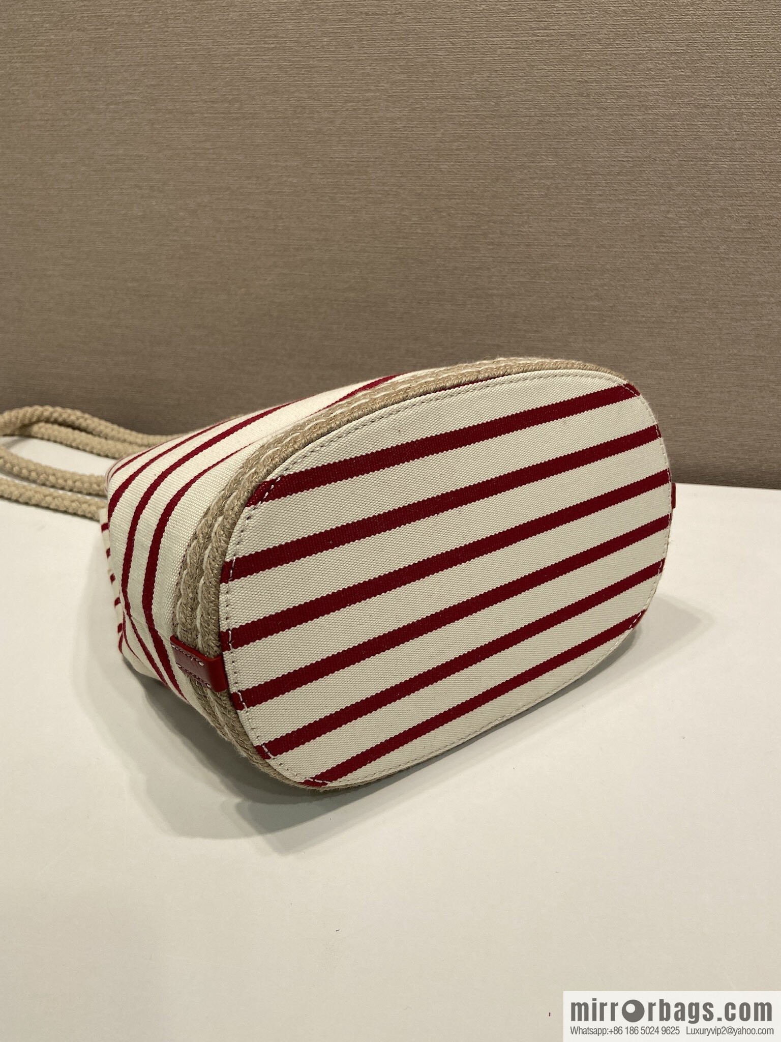 PRADA 🎉 new bucket bag 🎉 1BE082 striped 🎉🎉 red stripes