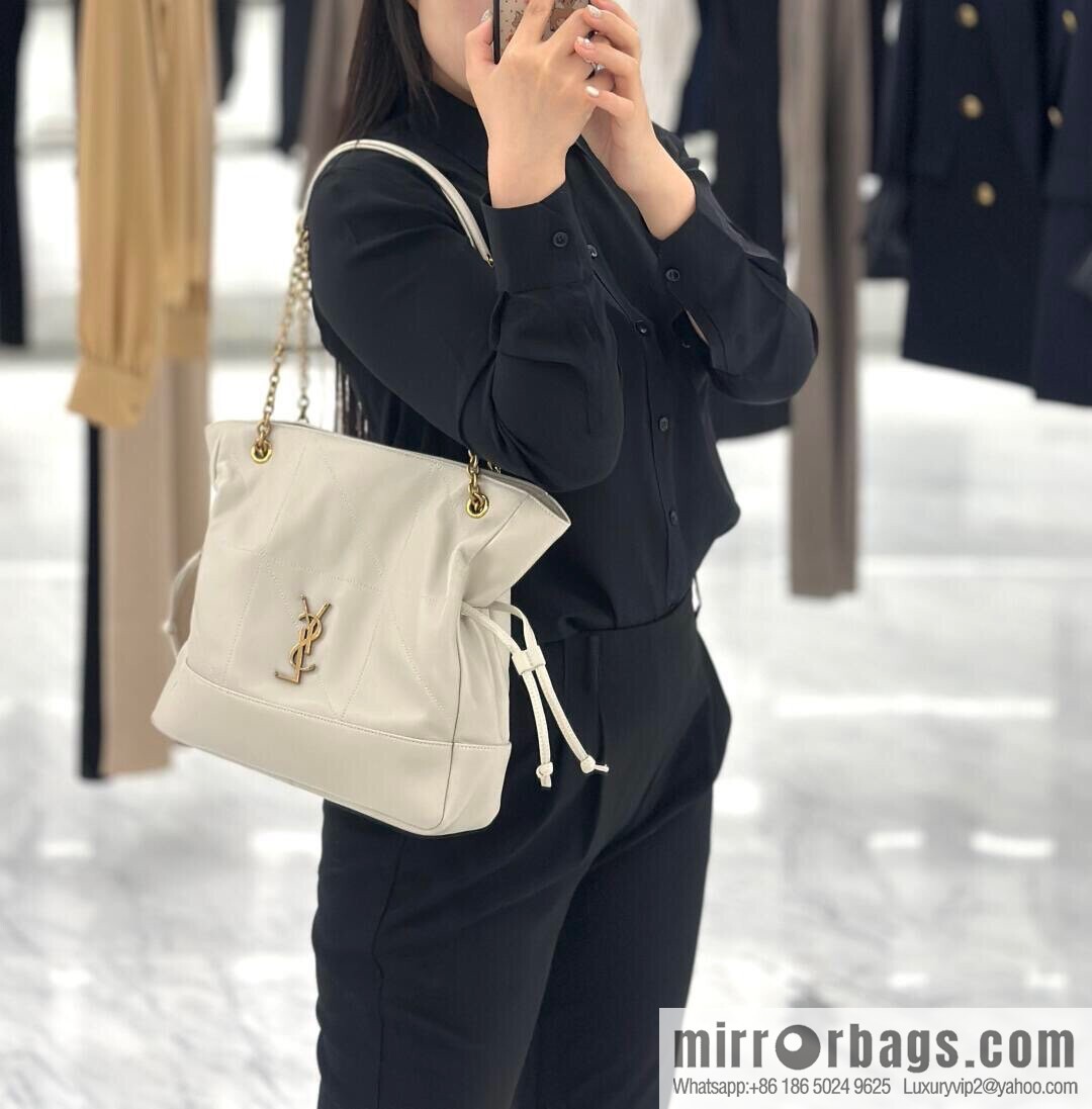YSL 𝗝𝗮𝗺𝗶𝗲 𝟰.𝟯 small 𝗣𝗢𝗖𝗛𝗢𝗡_ lucky bag bucket bag 833948 white