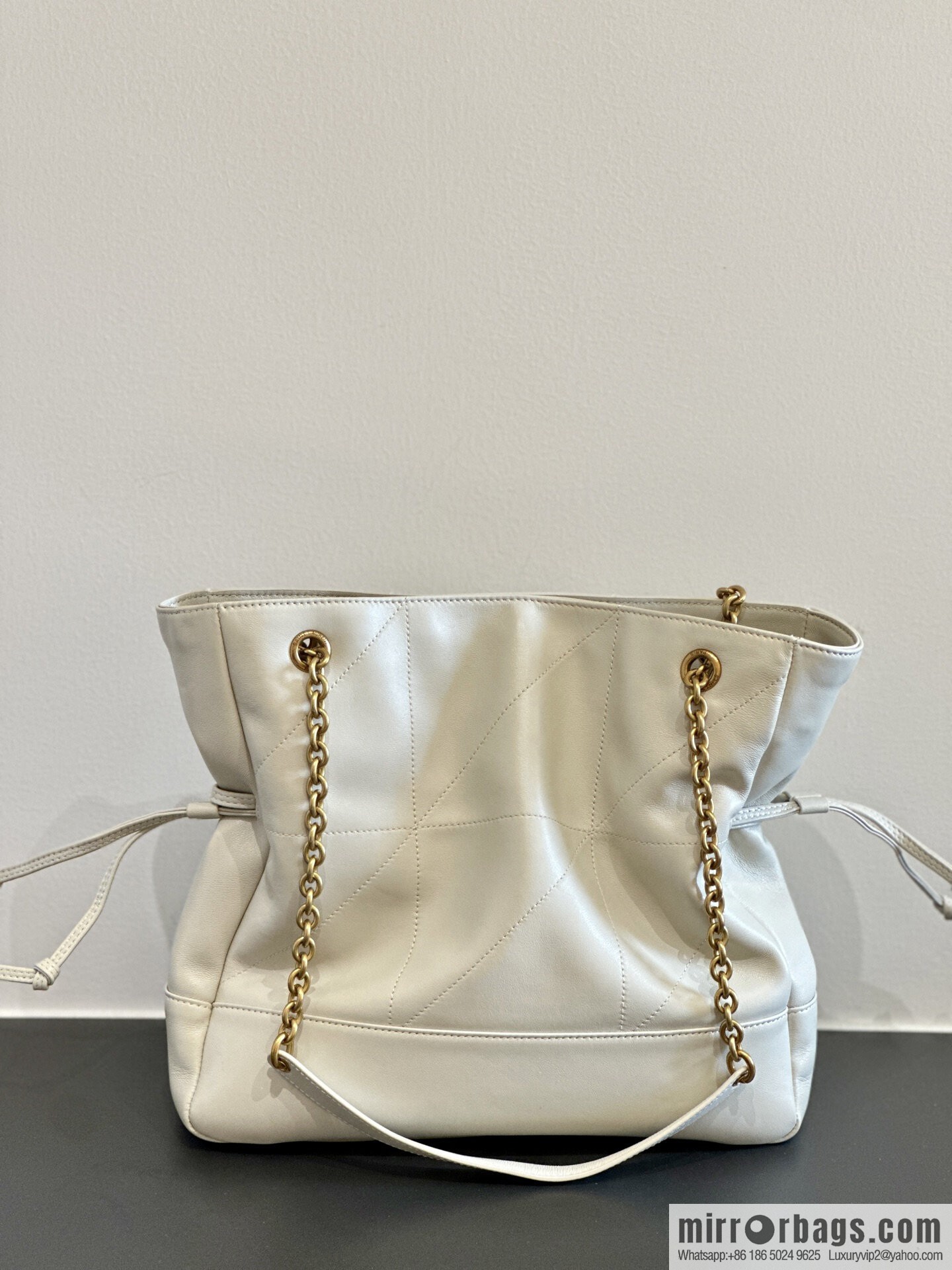YSL 𝗝𝗮𝗺𝗶𝗲 𝟰.𝟯 small 𝗣𝗢𝗖𝗛𝗢𝗡_ lucky bag bucket bag 833948 white