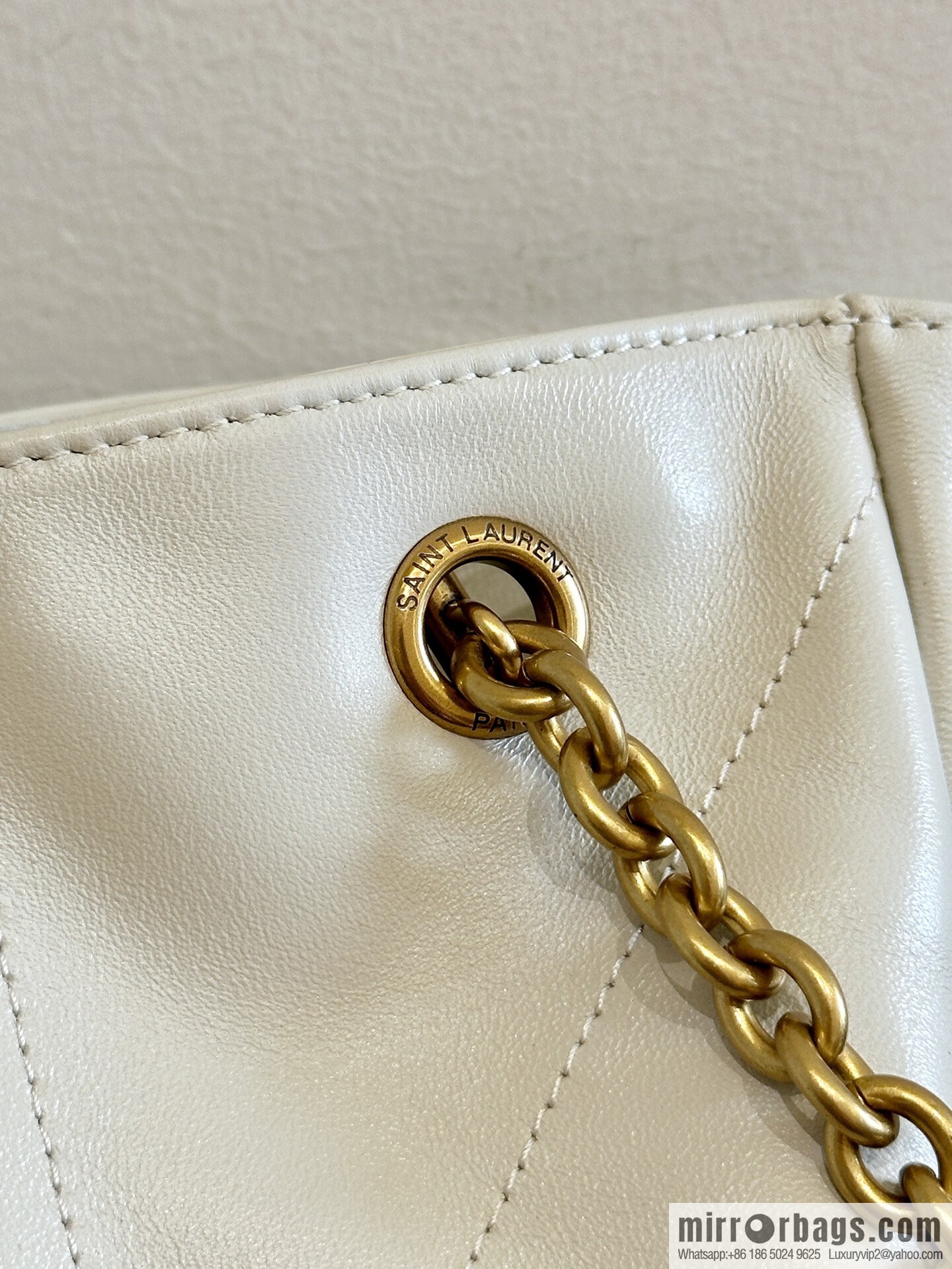 YSL 𝗝𝗮𝗺𝗶𝗲 𝟰.𝟯 small 𝗣𝗢𝗖𝗛𝗢𝗡_ lucky bag bucket bag 833948 white