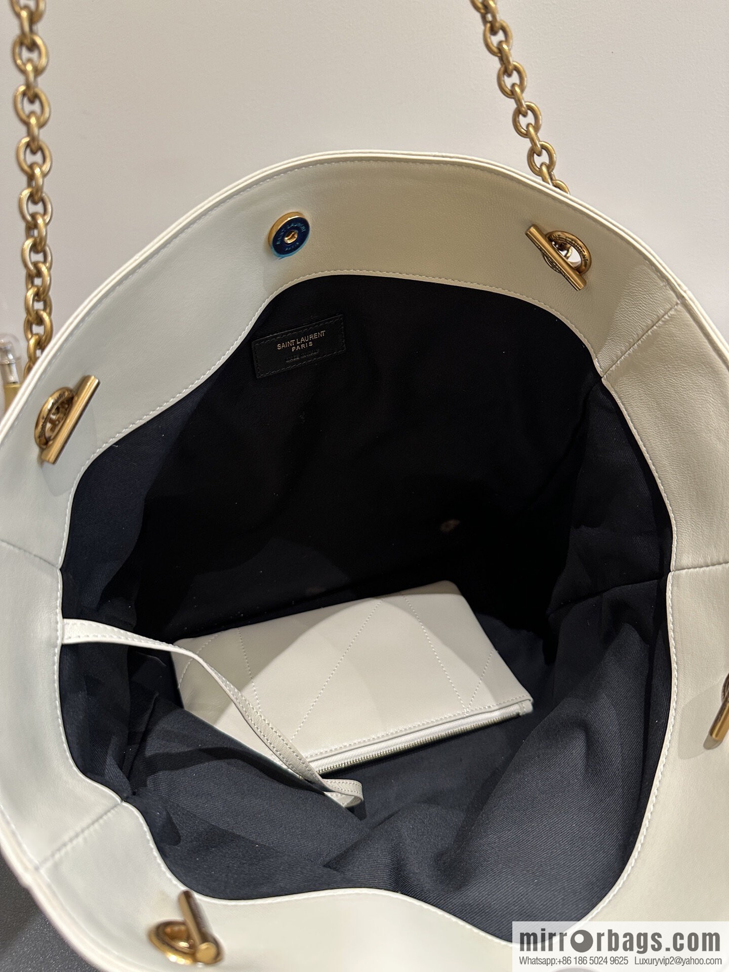 YSL ๐๐ฎ๐บ๐ถ๐ฒ ๐ฐ.๐ฏ large ๐ฃ๐ข๐๐๐ข๐ก_ lucky bag bucket bag 809824 white