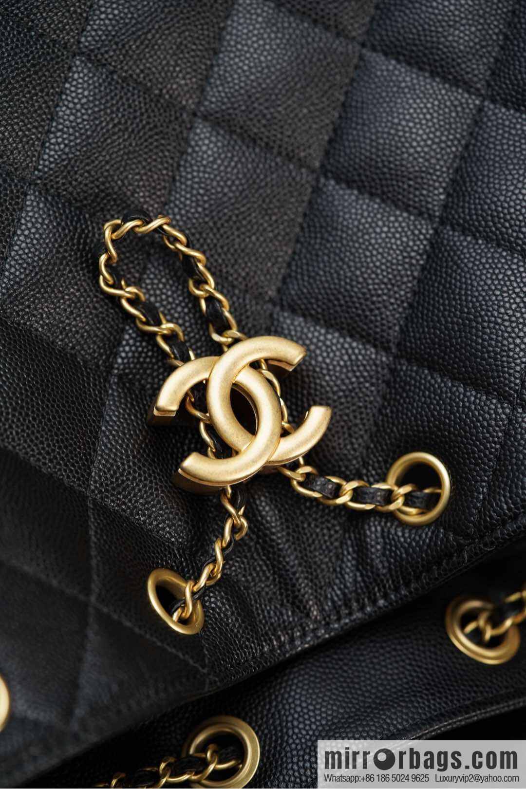 ππ‘ππ§ππ₯ πππ¬ π‘π¨ππ¨ πππ Drawstring Bucket Bag, Black Gold Caviar, Large βοΈ AS5311