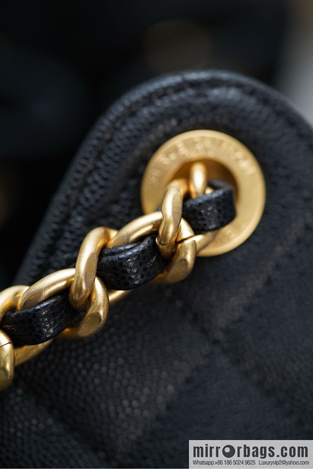 ππ‘ππ§ππ₯ πππ¬ π‘π¨ππ¨ πππ Drawstring Bucket Bag, Black Gold Caviar, Large βοΈ AS5311