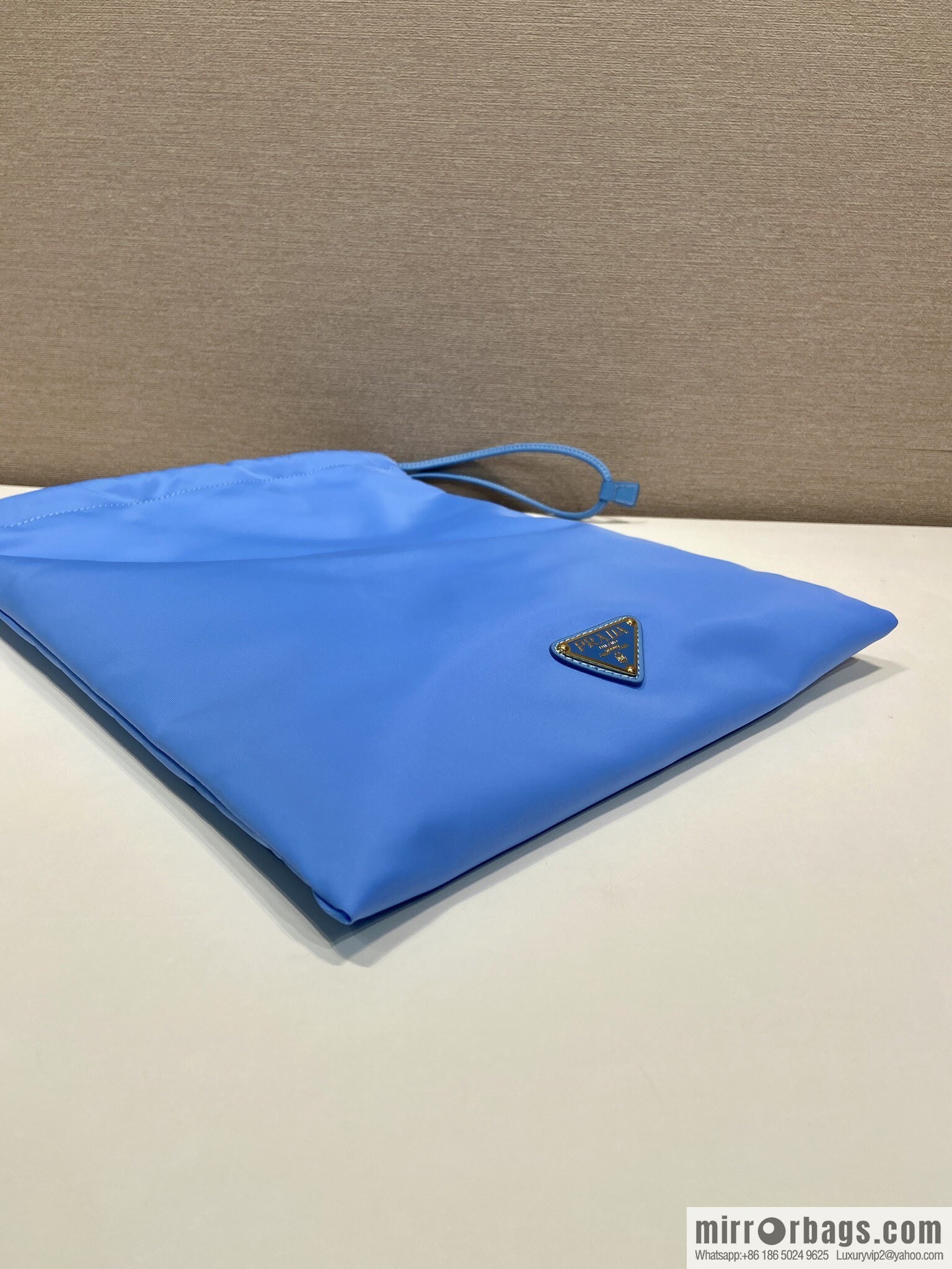 PRADA 🎉 new handbag 🎉 1NK001 drawstring pouch 🎉 blue
