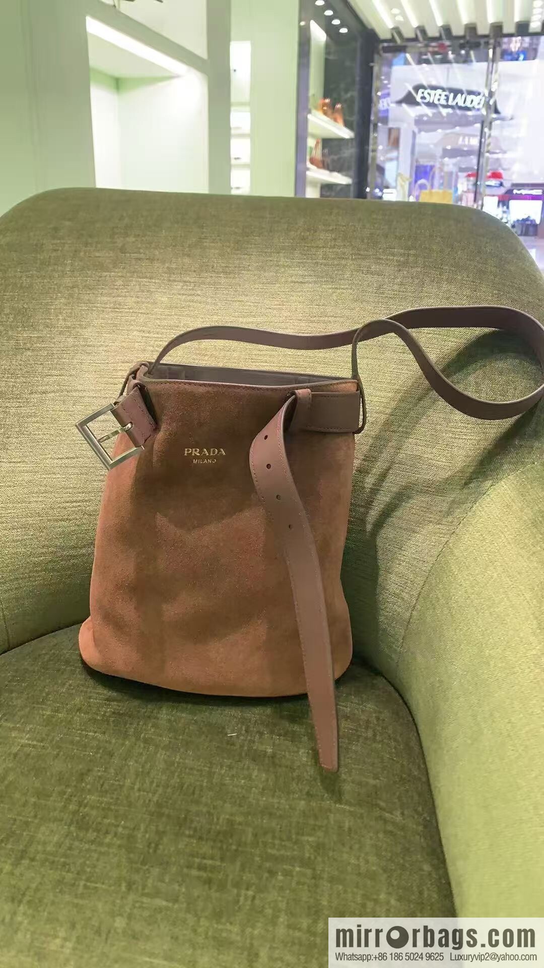 PRADA 🎉 new bucket bag 🎉 1BE085 suede🎉🎉
