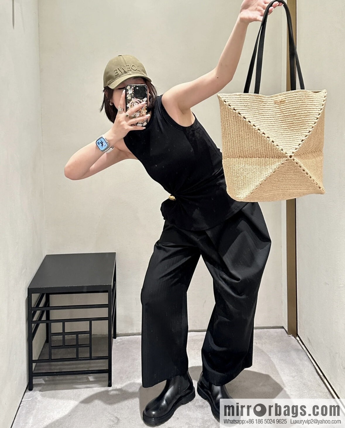 LOEWE Puzzle Folding tote