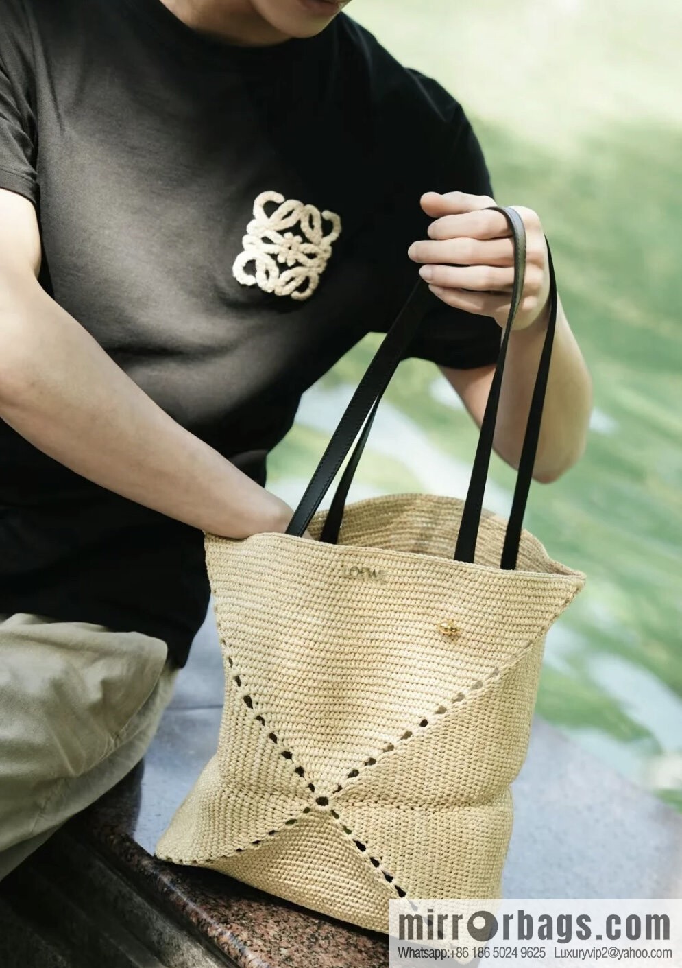 LOEWE Puzzle Folding tote