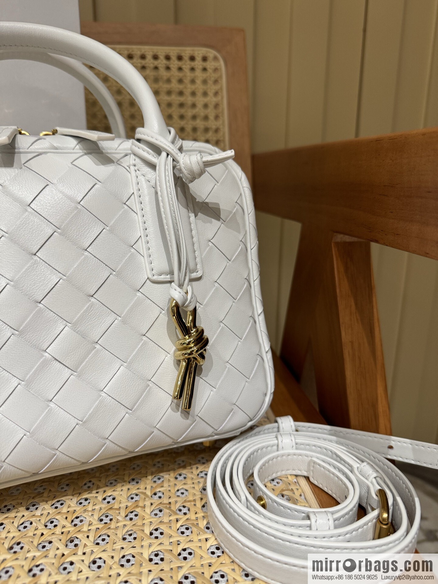 BV Small Getaway Handbag 776736 White