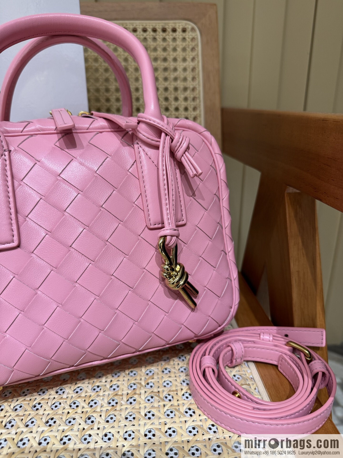 BV Small Getaway Tote 776736 Barbie Powder