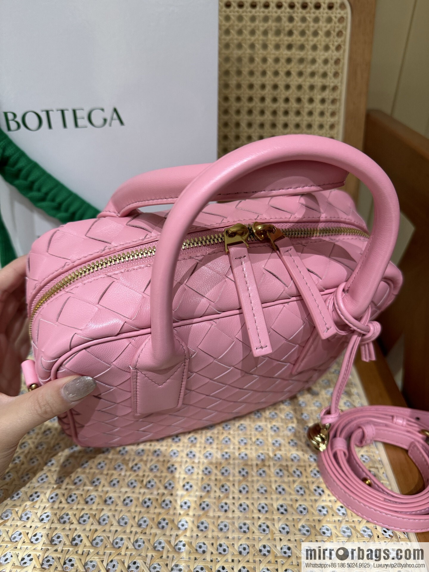 BV Small Getaway Tote 776736 Barbie Powder