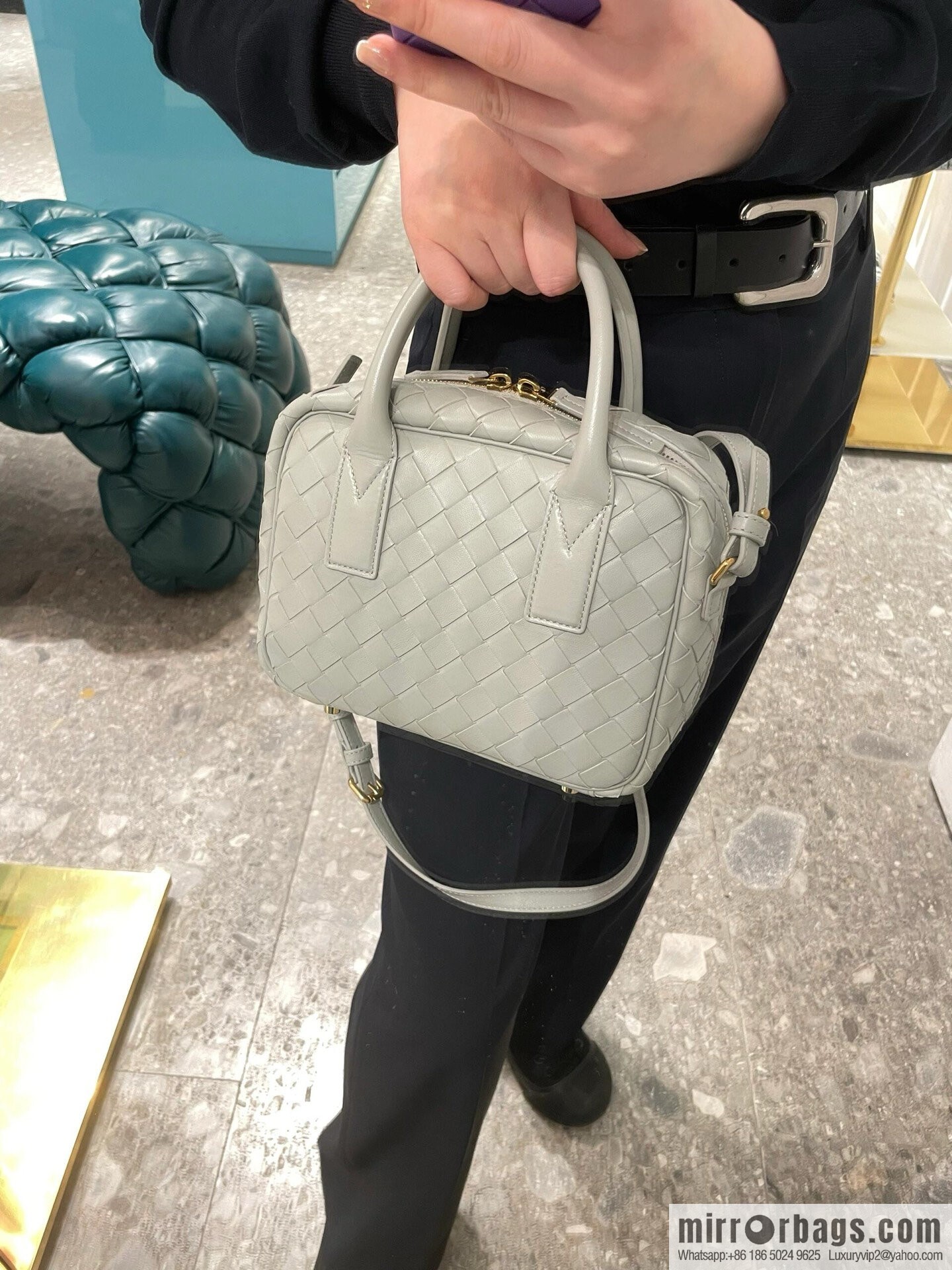 BV S Getaway Handbag 776736 Agate Grey