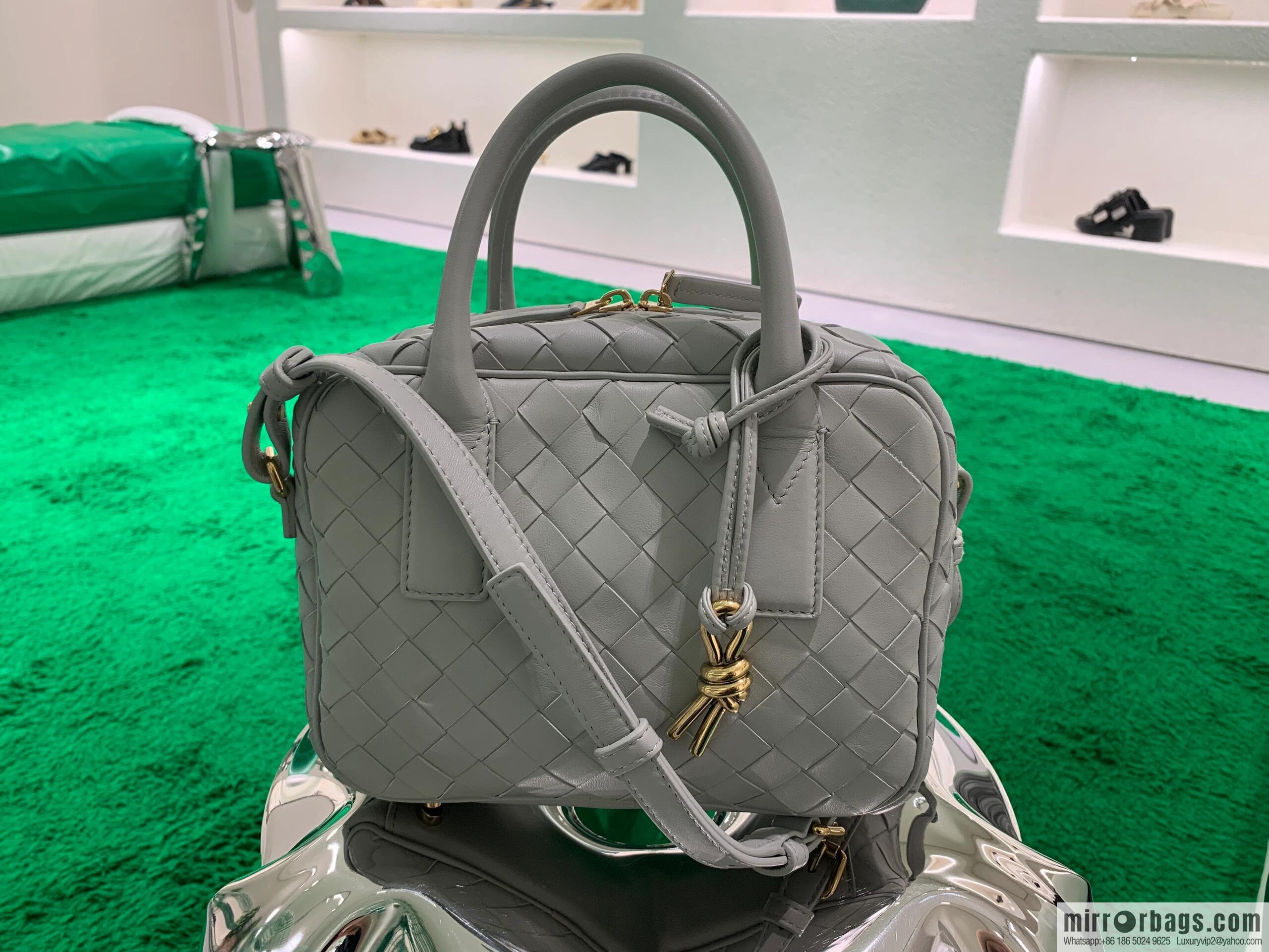 BV S Getaway Handbag 776736 Agate Grey