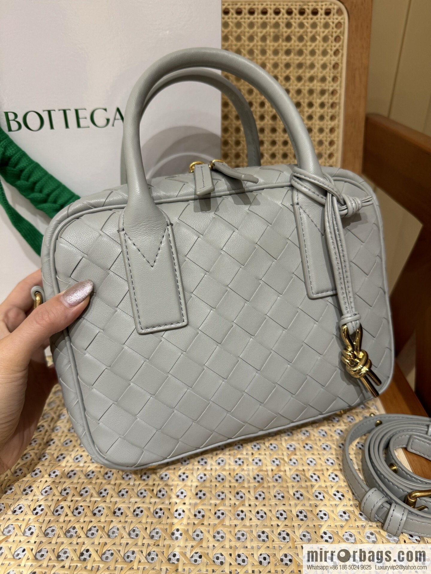 BV S Getaway Handbag 776736 Agate Grey