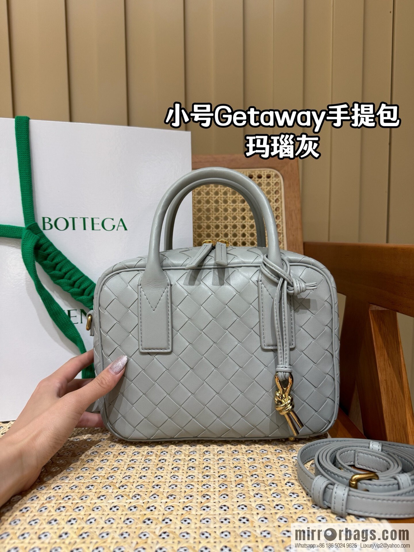 BV S Getaway Handbag 776736 Agate Grey