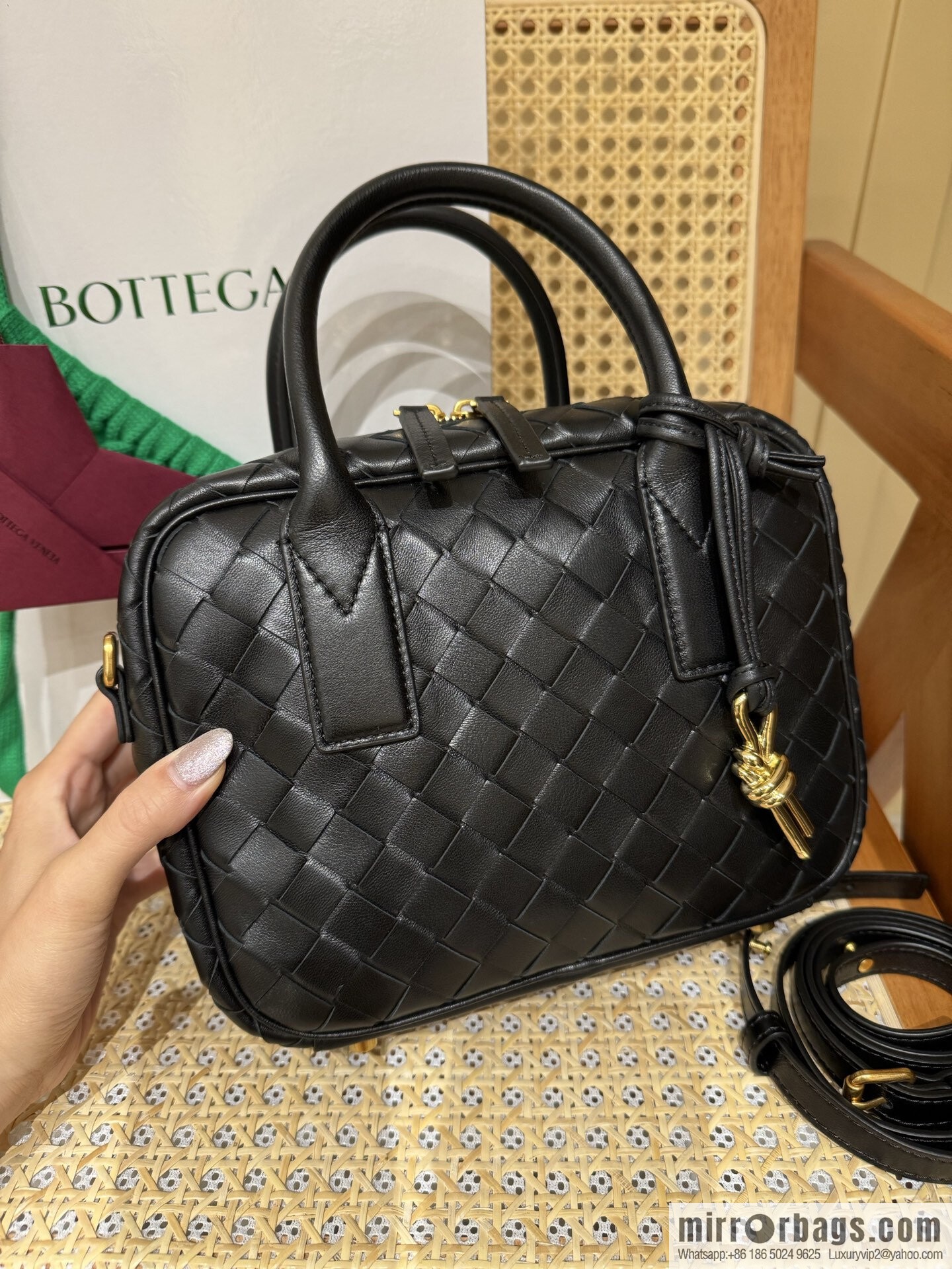 BV Small Getaway Handbag 776736 Black