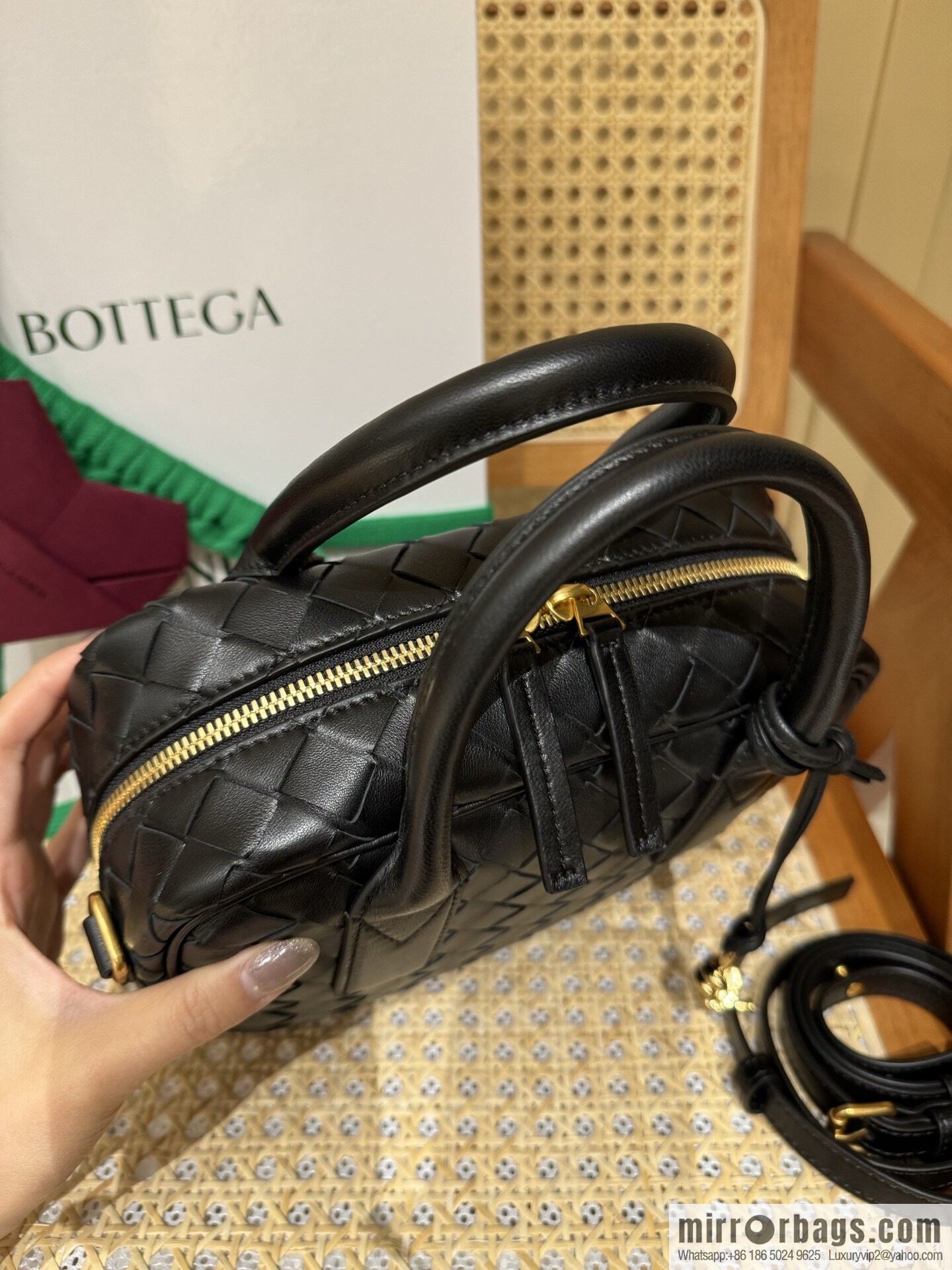 BV Small Getaway Handbag 776736 Black