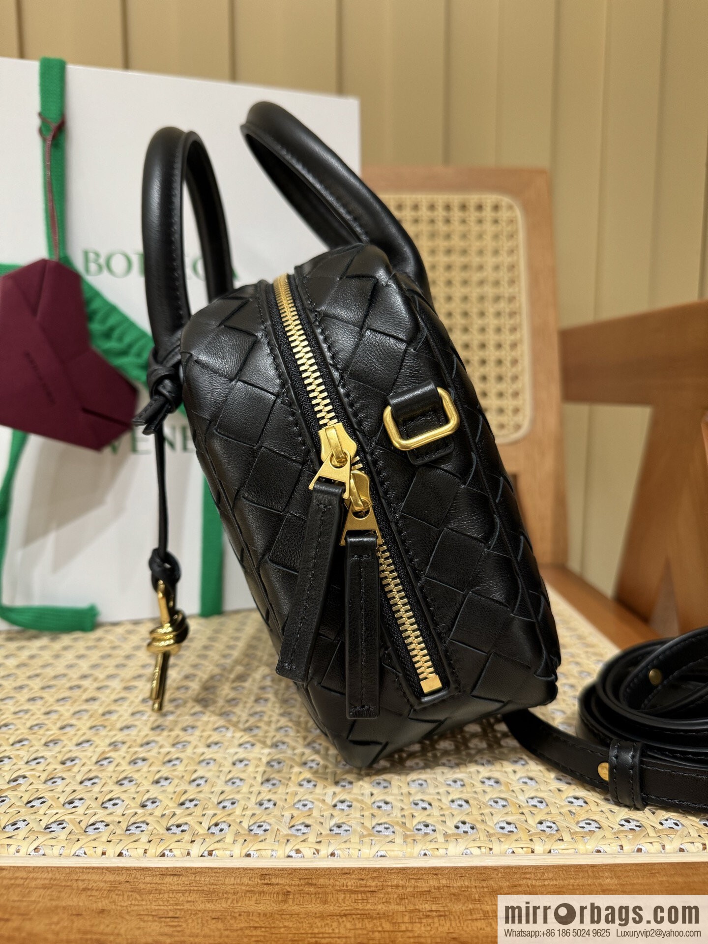 BV Small Getaway Handbag 776736 Black