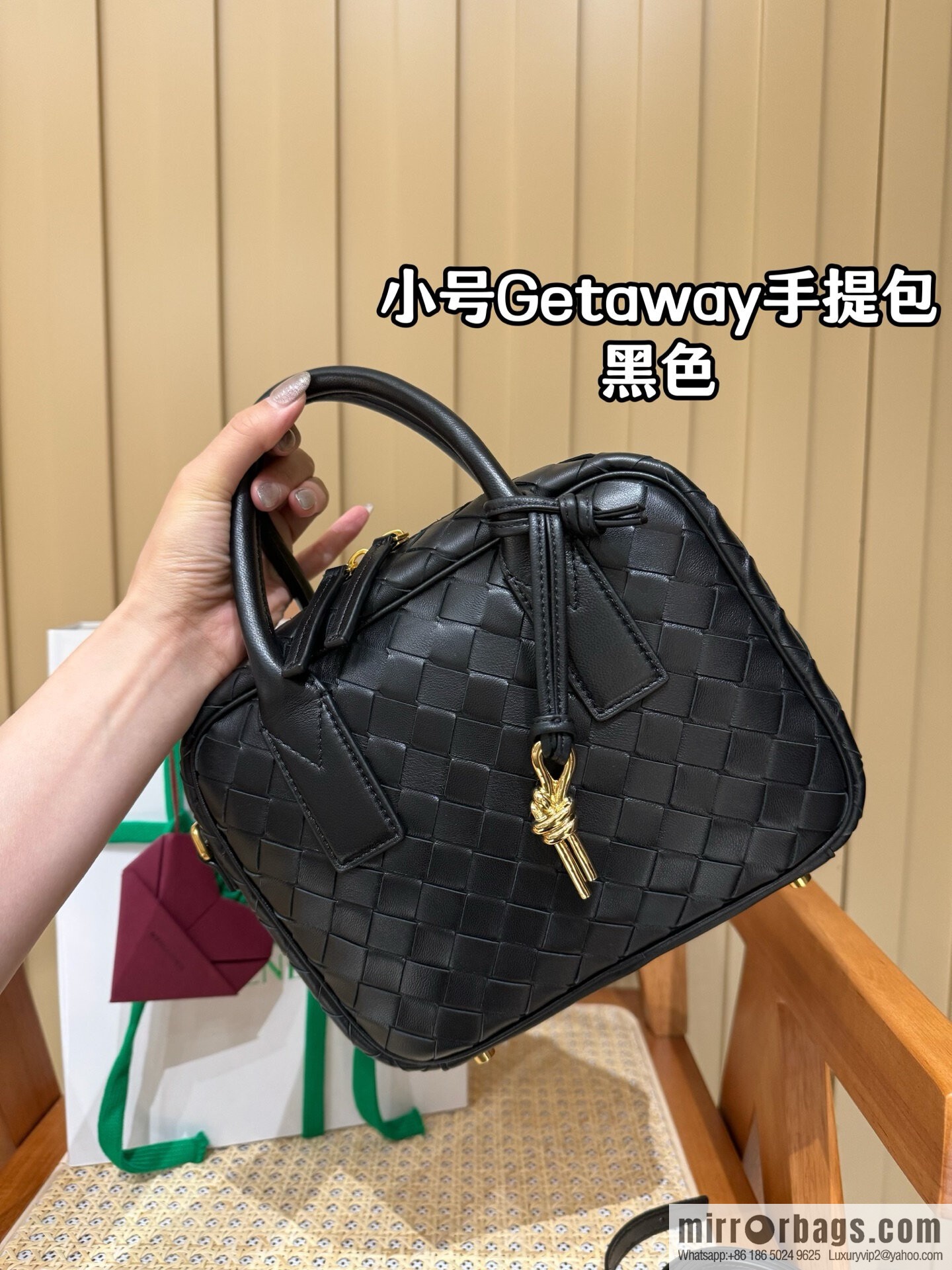 BV Small Getaway Handbag 776736 Black