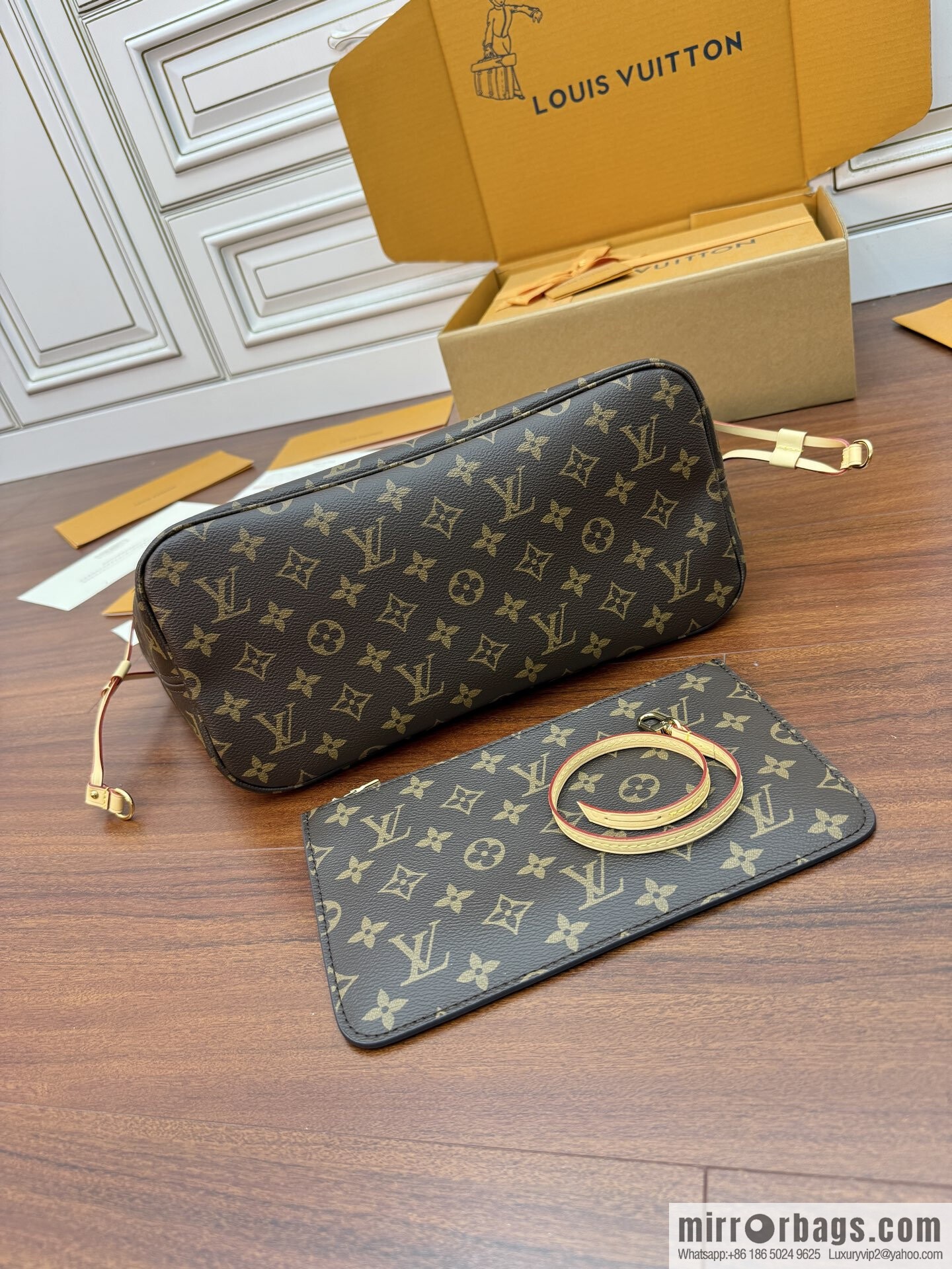LV M46975 CUSTOMIZABLE Neverfull MM
