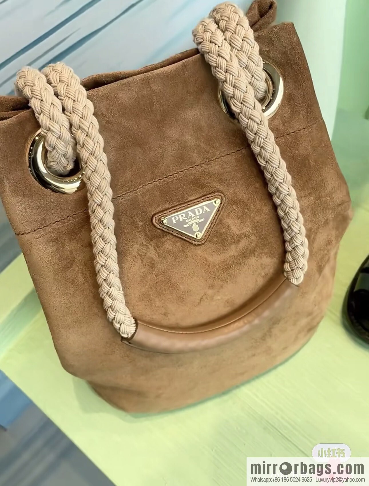 PRADA 🎉 new bucket bag 🎉 1BE082 suede🎉🎉