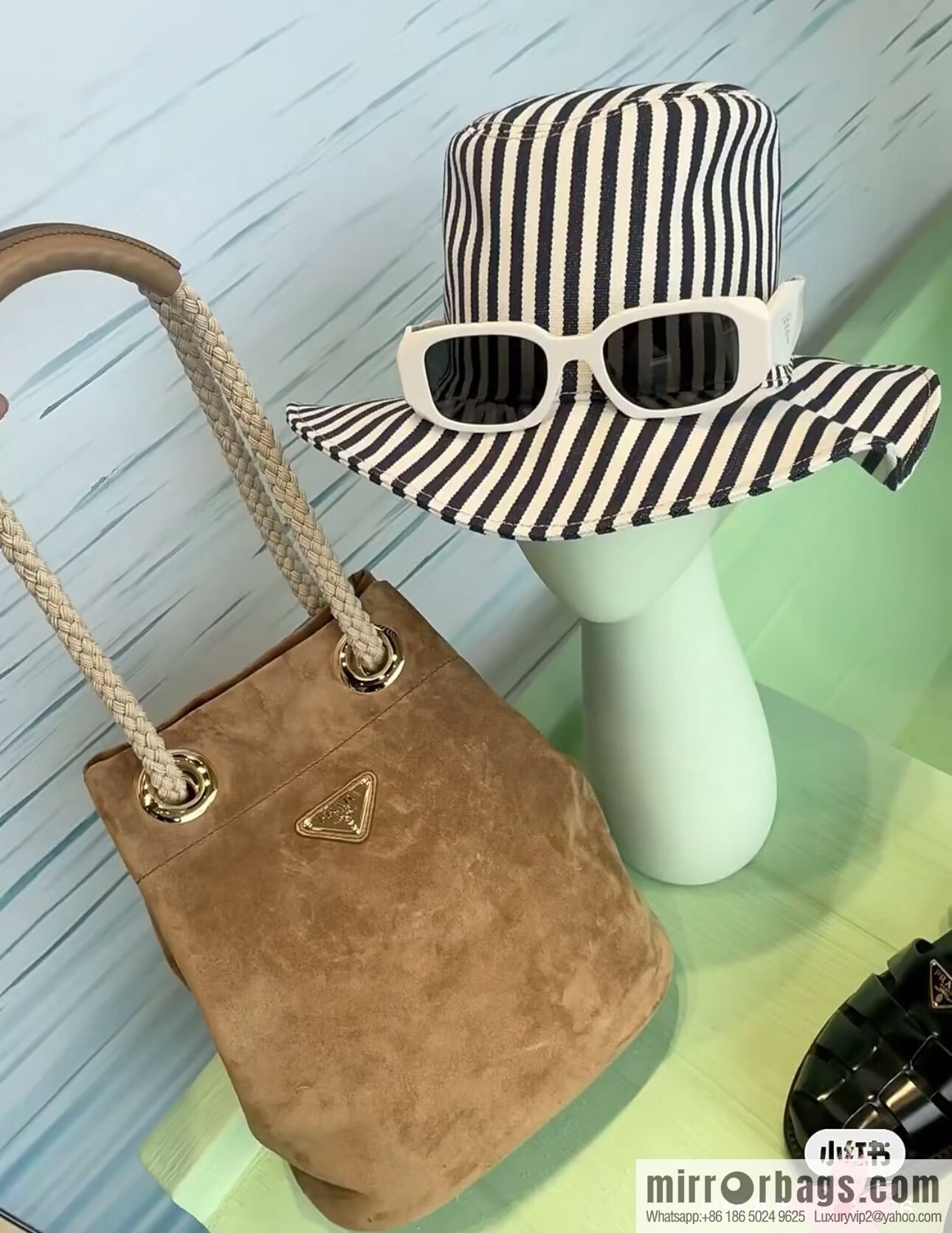 PRADA 🎉 new bucket bag 🎉 1BE082 suede🎉🎉
