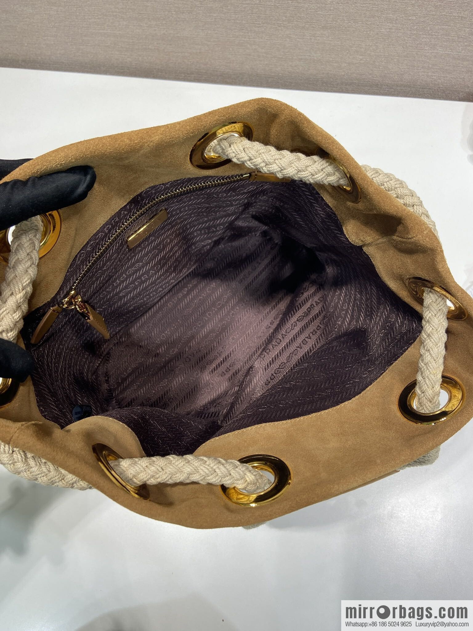 PRADA 🎉 new bucket bag 🎉 1BE082 suede🎉🎉