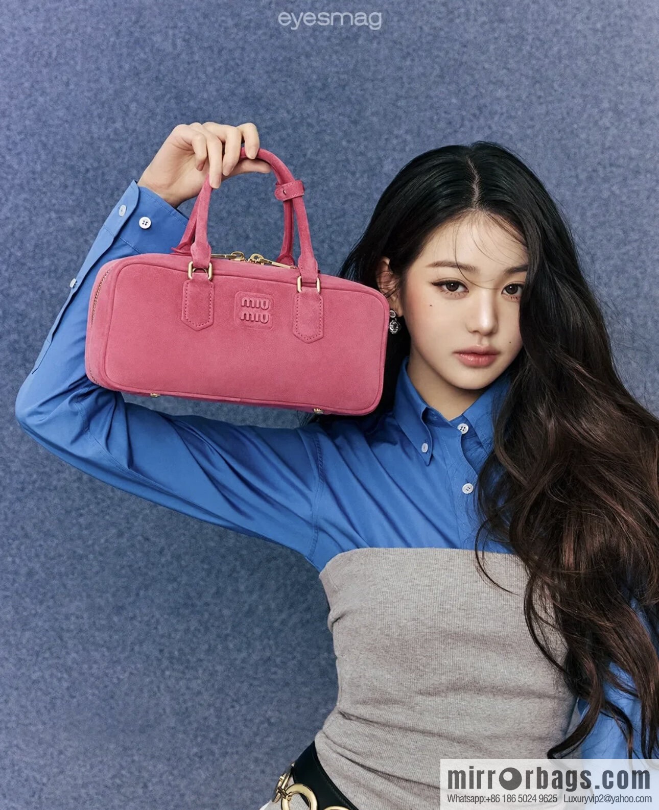 MIUMIU new bowling bag 5BB148 suede large